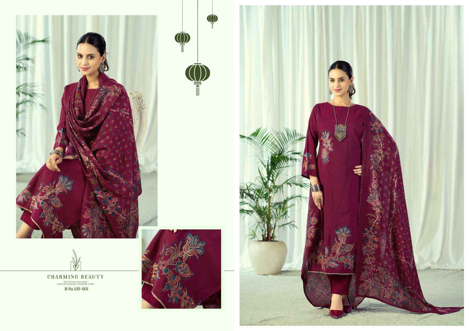 Radhika Azara Beauty Silk Vol 12 Muslin Dress Material | Surat Textile Market
