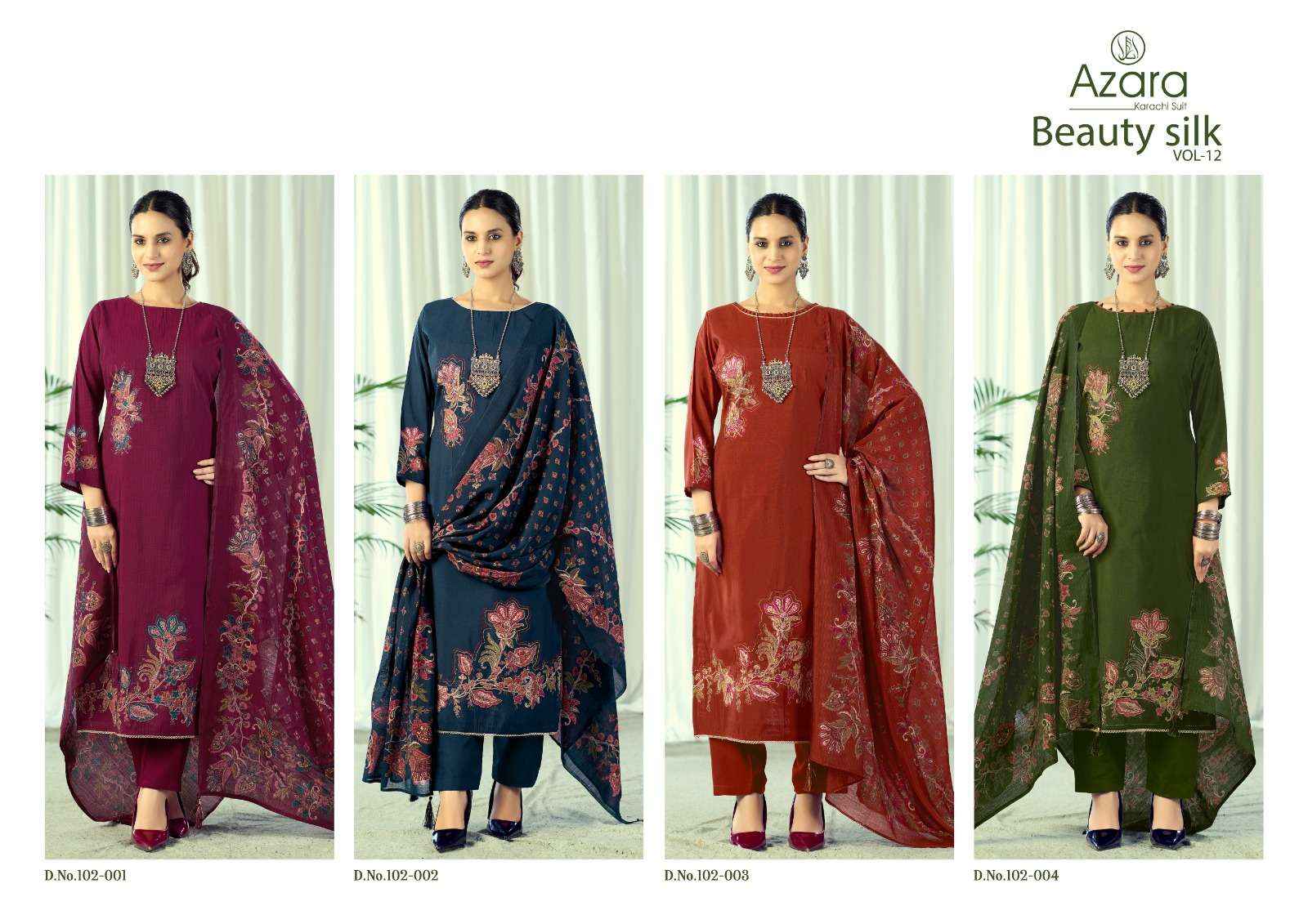 Radhika Azara Beauty Silk Vol 12 Muslin Dress Material | Surat Textile Market