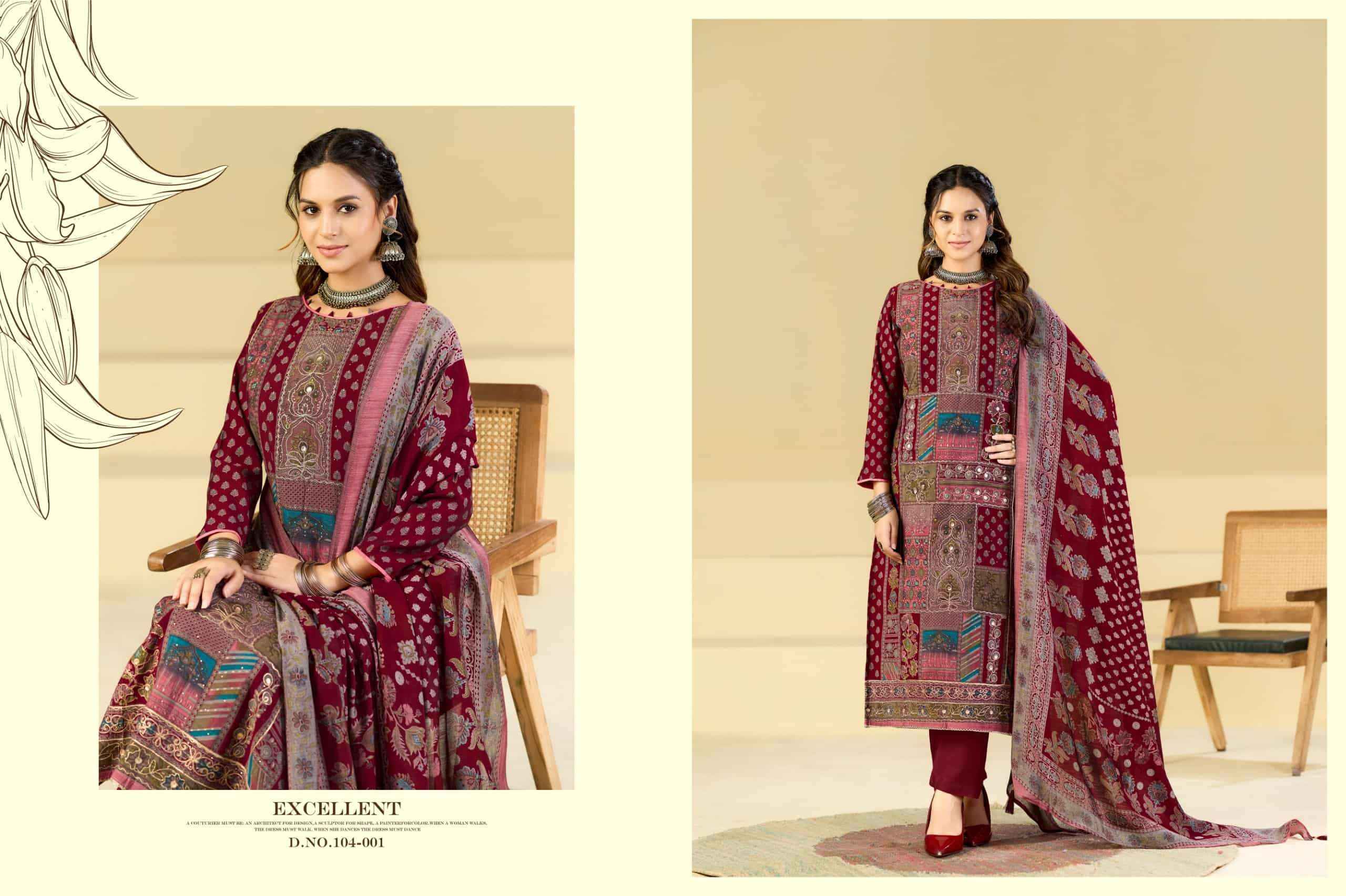 Radhika Azara Beauty Silk Vol 14 Muslin Salwar Suit 4 Pcs Catalog