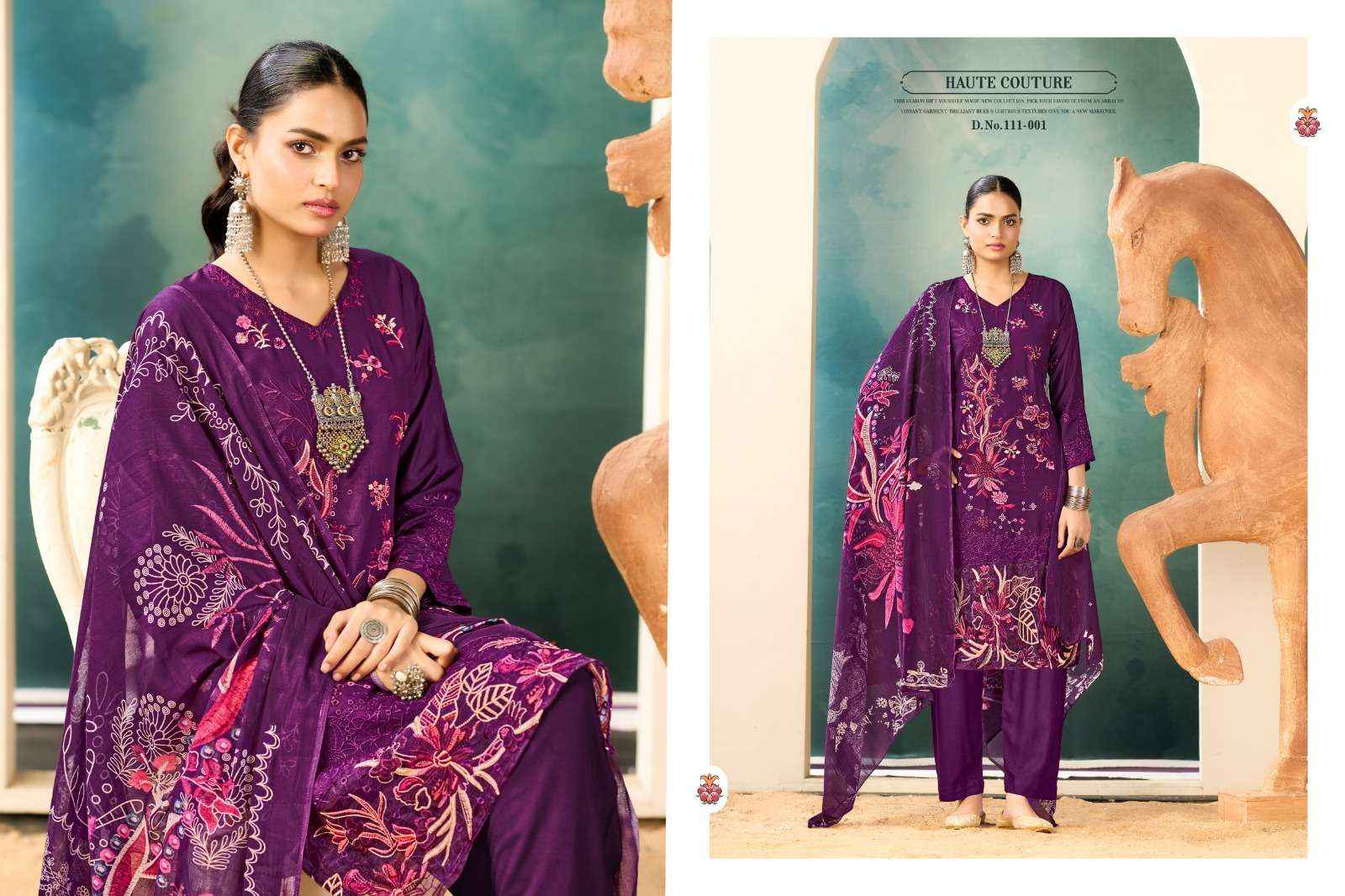 Radhika Azara Huda Ladies Dress Material 4 Pcs Catalog
