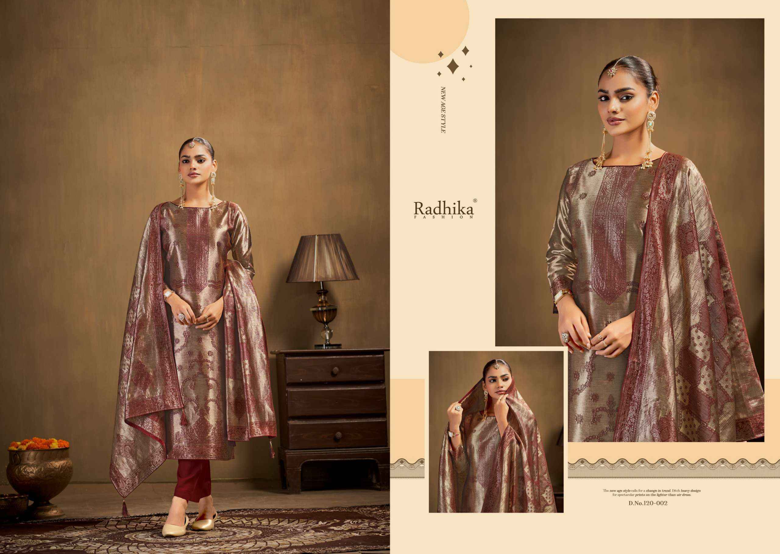Radhika Fashion Azara Advance Banarashi Adah Vol 1 Jacquard  Dress Material 6 pcs Catalogue