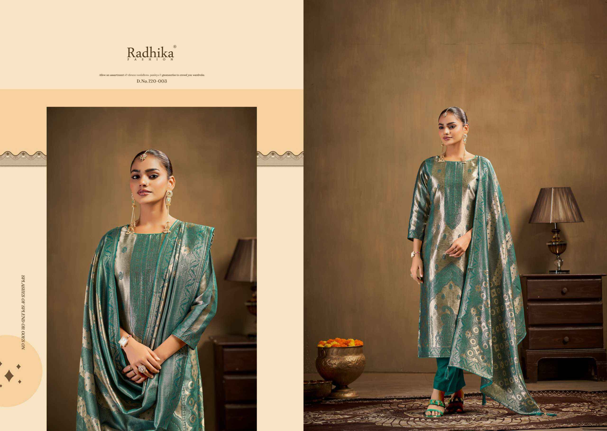 Radhika Fashion Azara Advance Banarashi Adah Vol 1 Jacquard  Dress Material 6 pcs Catalogue