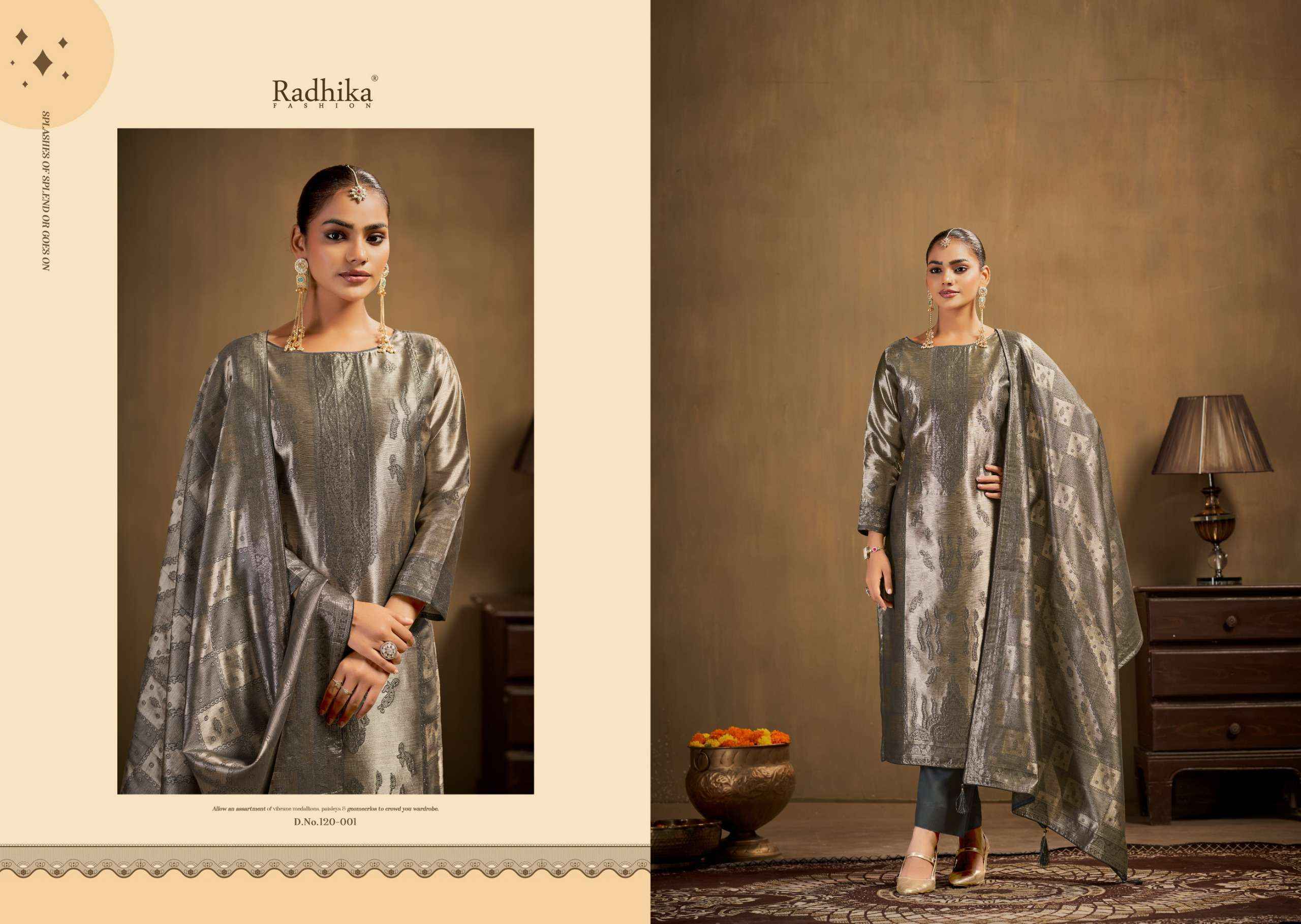 Radhika Fashion Azara Advance Banarashi Adah Vol 1 Jacquard  Dress Material 6 pcs Catalogue