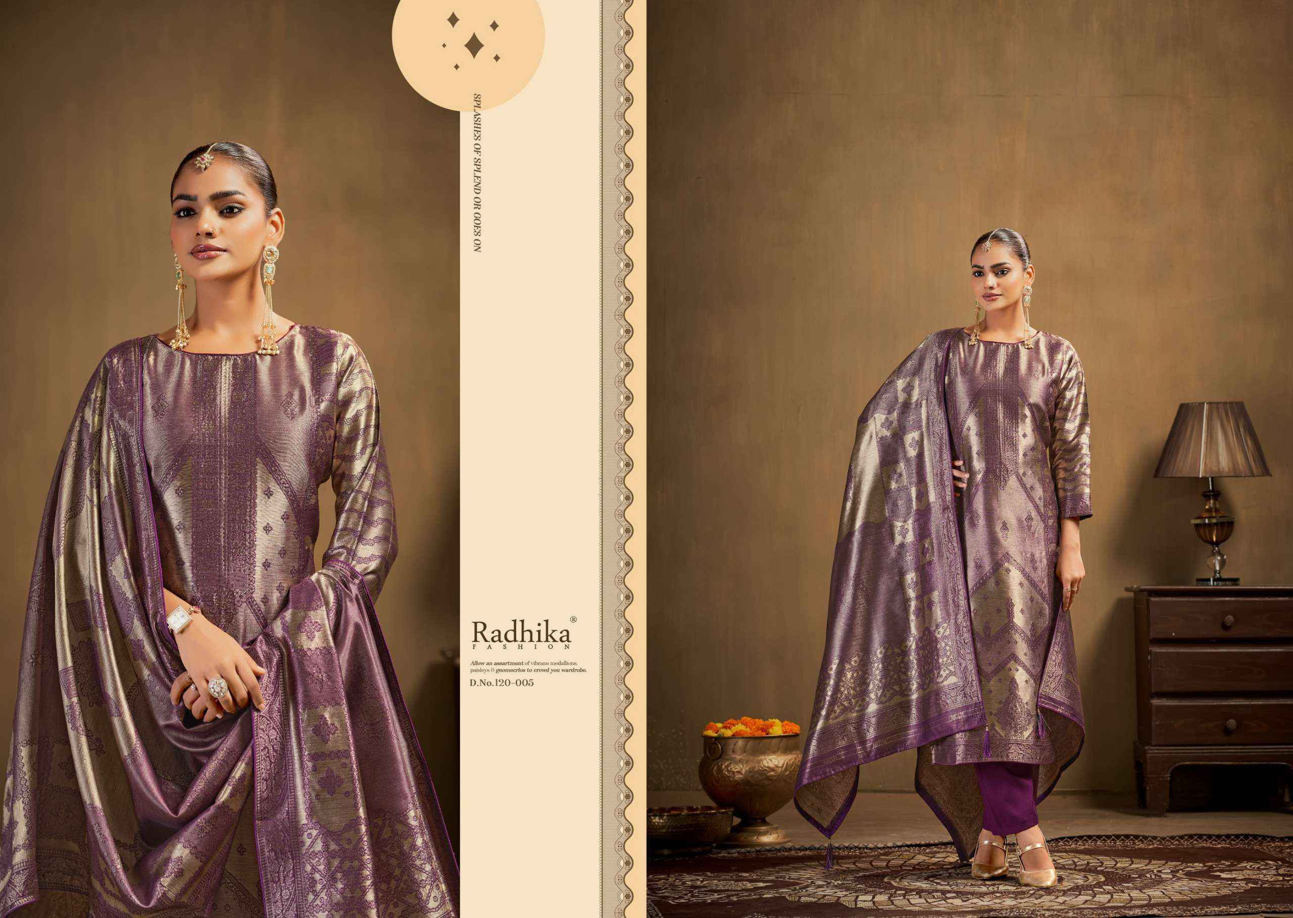 Radhika Fashion Azara Advance Banarashi Adah Vol 1 Jacquard  Dress Material 6 pcs Catalogue