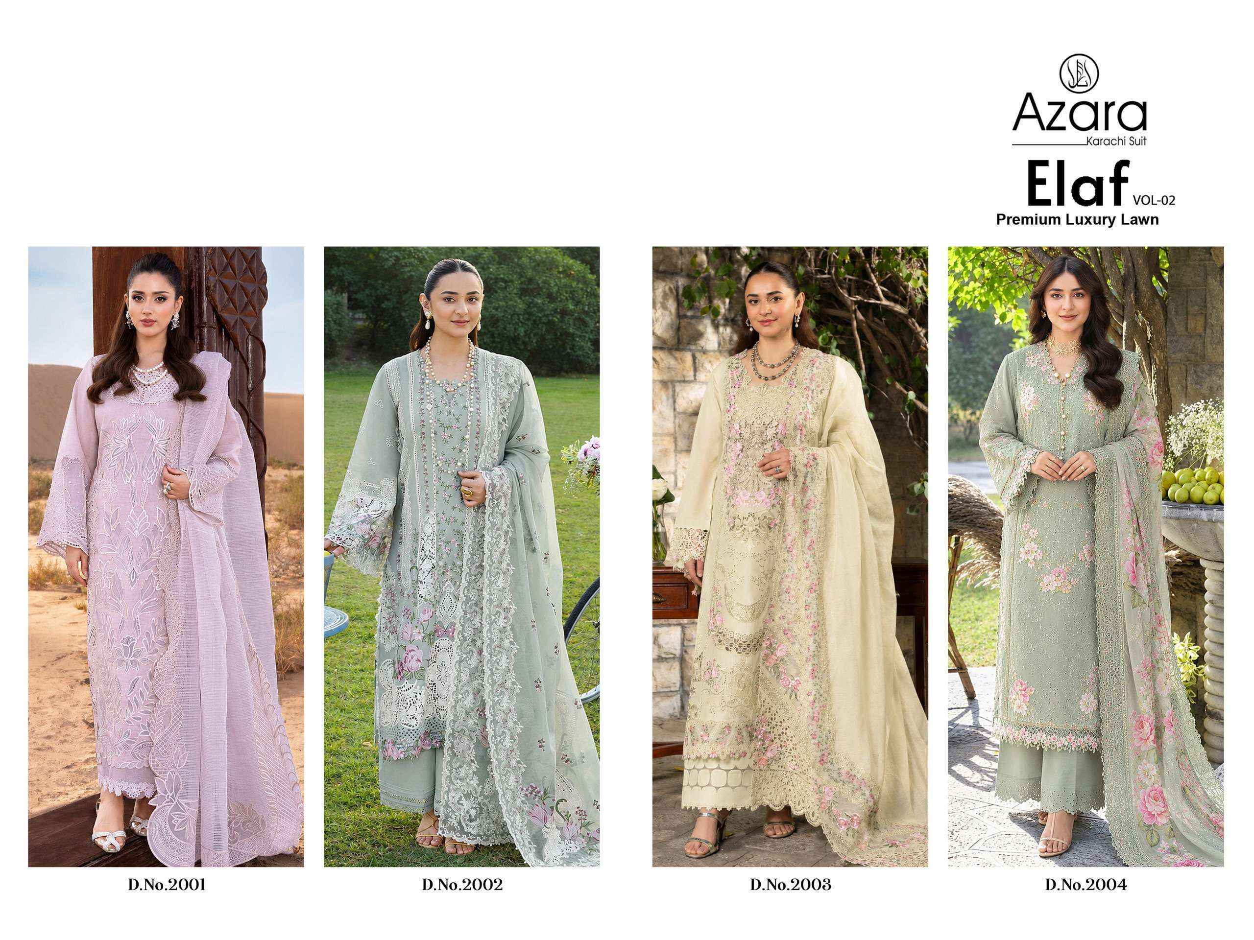 Radhika Fashion Azara Elaf Premium Vol 2 Cotton Dress Material 4 pcs Catalogue