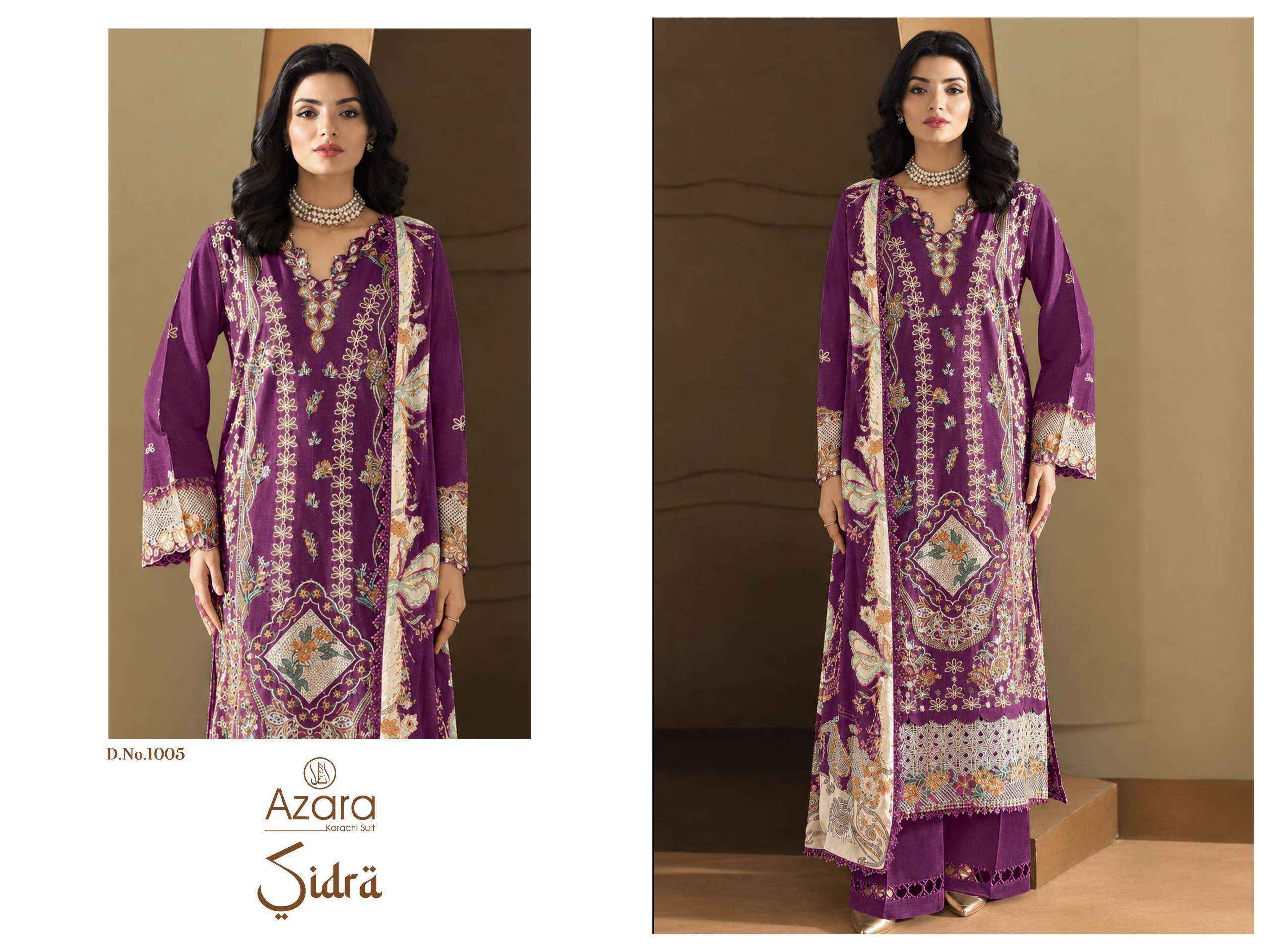 Radhika Fashion Azara Sidra Cotton Dress Material 8 pcs Catalogue