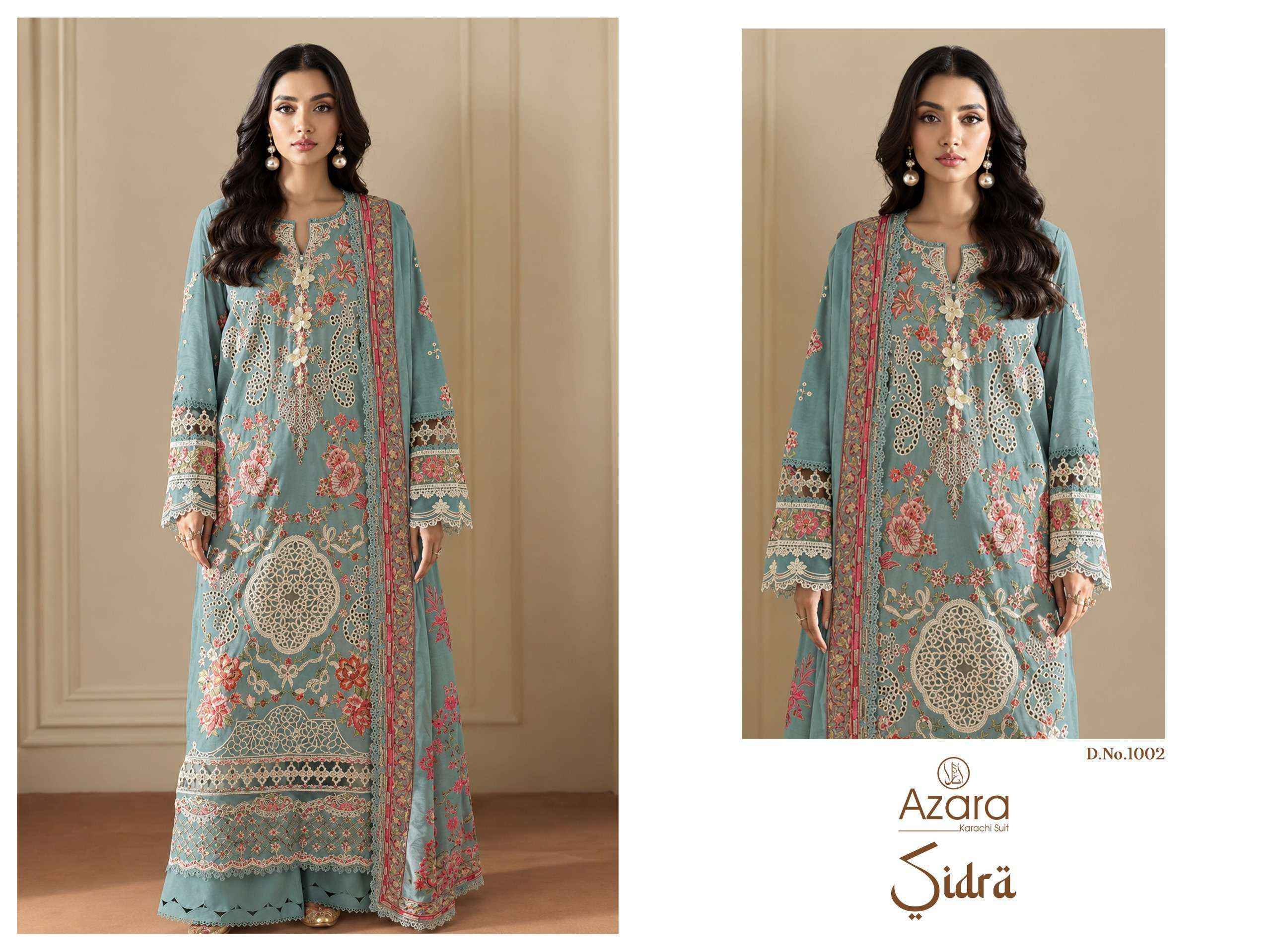 Radhika Fashion Azara Sidra Cotton Dress Material 8 pcs Catalogue