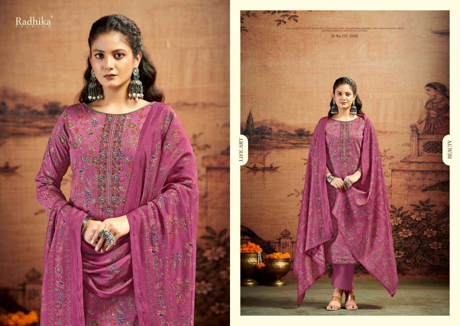 Radhika Fashion Kalki Advance Vol 5 Jam Satin Dress Material 6 pcs Catalog