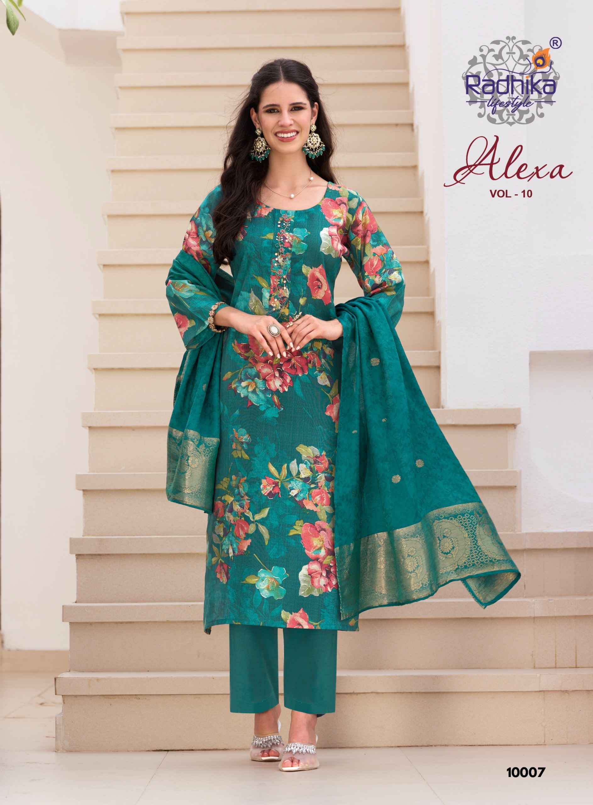 Radhika Lifestyle Alexa Vol 10 Vertican 8 pcs Catalog | factory direct wholesale factory direct wholesale clothing india online