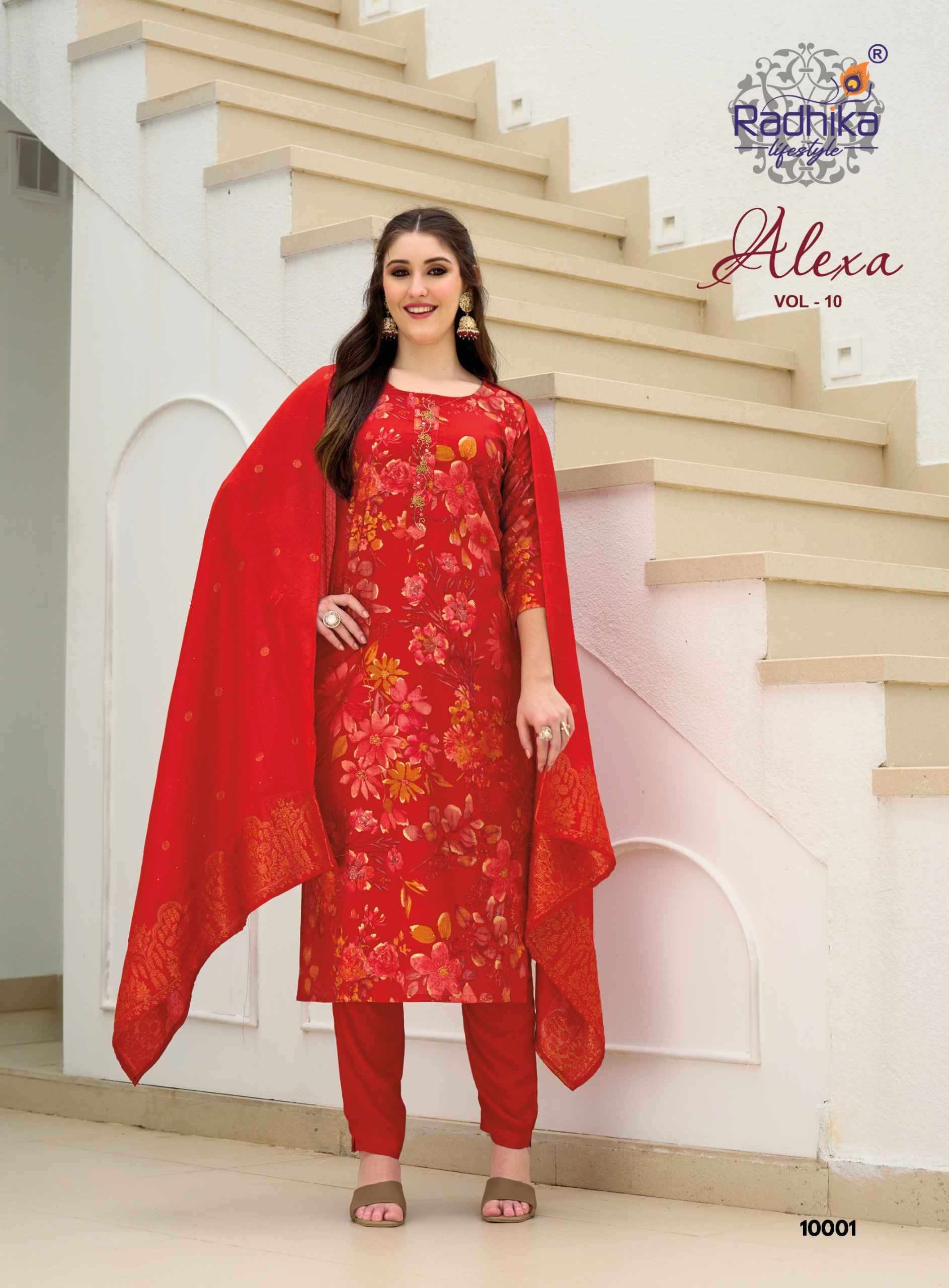 Radhika Lifestyle Alexa Vol 10 Vertican 8 pcs Catalog | factory direct wholesale factory direct wholesale clothing india online