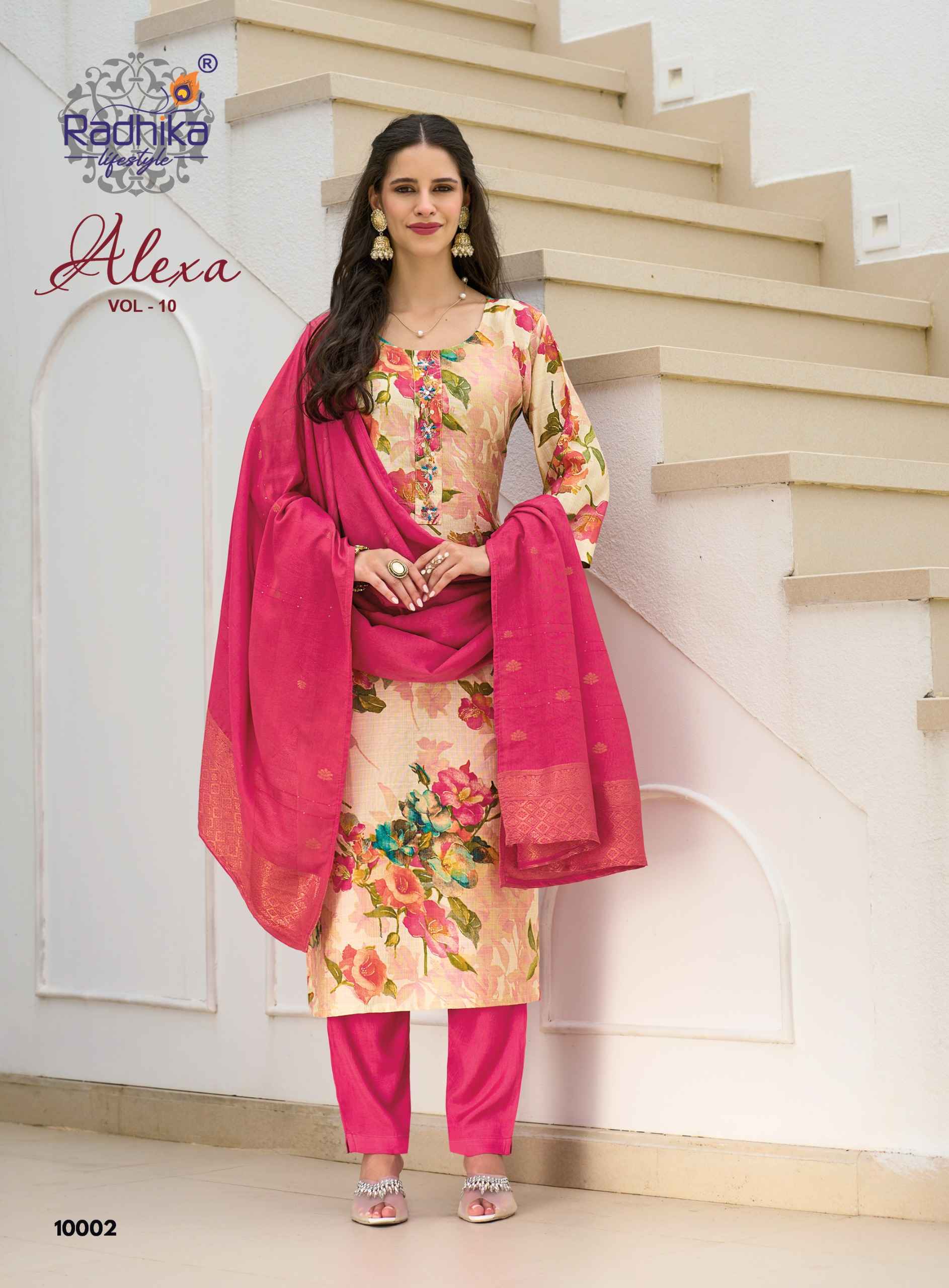 Radhika Lifestyle Alexa Vol 10 Vertican 8 pcs Catalog | factory direct wholesale factory direct wholesale clothing india online