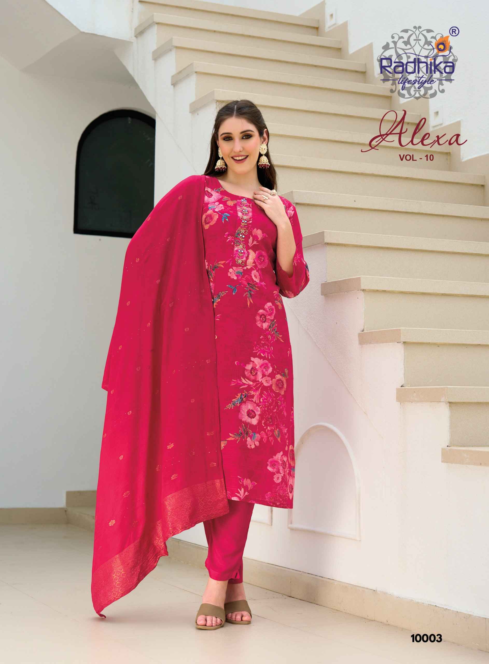 Radhika Lifestyle Alexa Vol 10 Vertican 8 pcs Catalog | factory direct wholesale factory direct wholesale clothing india online