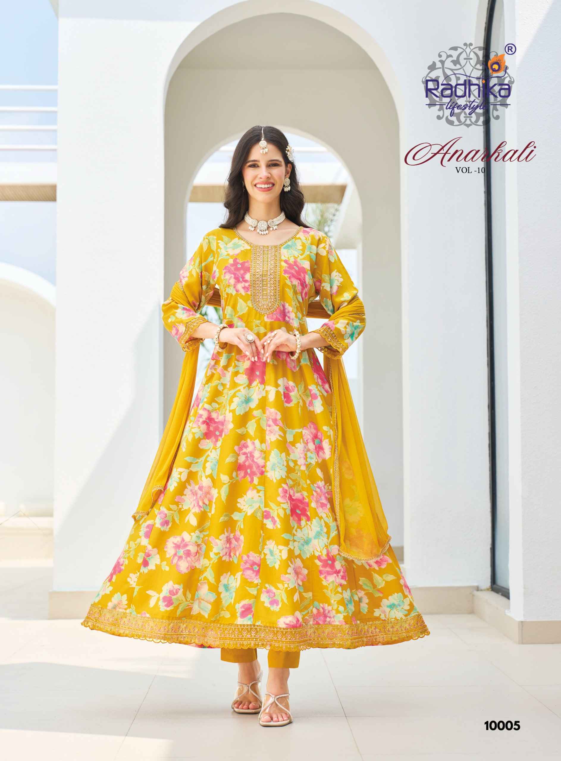 Radhika Lifestyle Anarkali Vol 10 Reyon Kurti Combo 6 pcs Catalog
