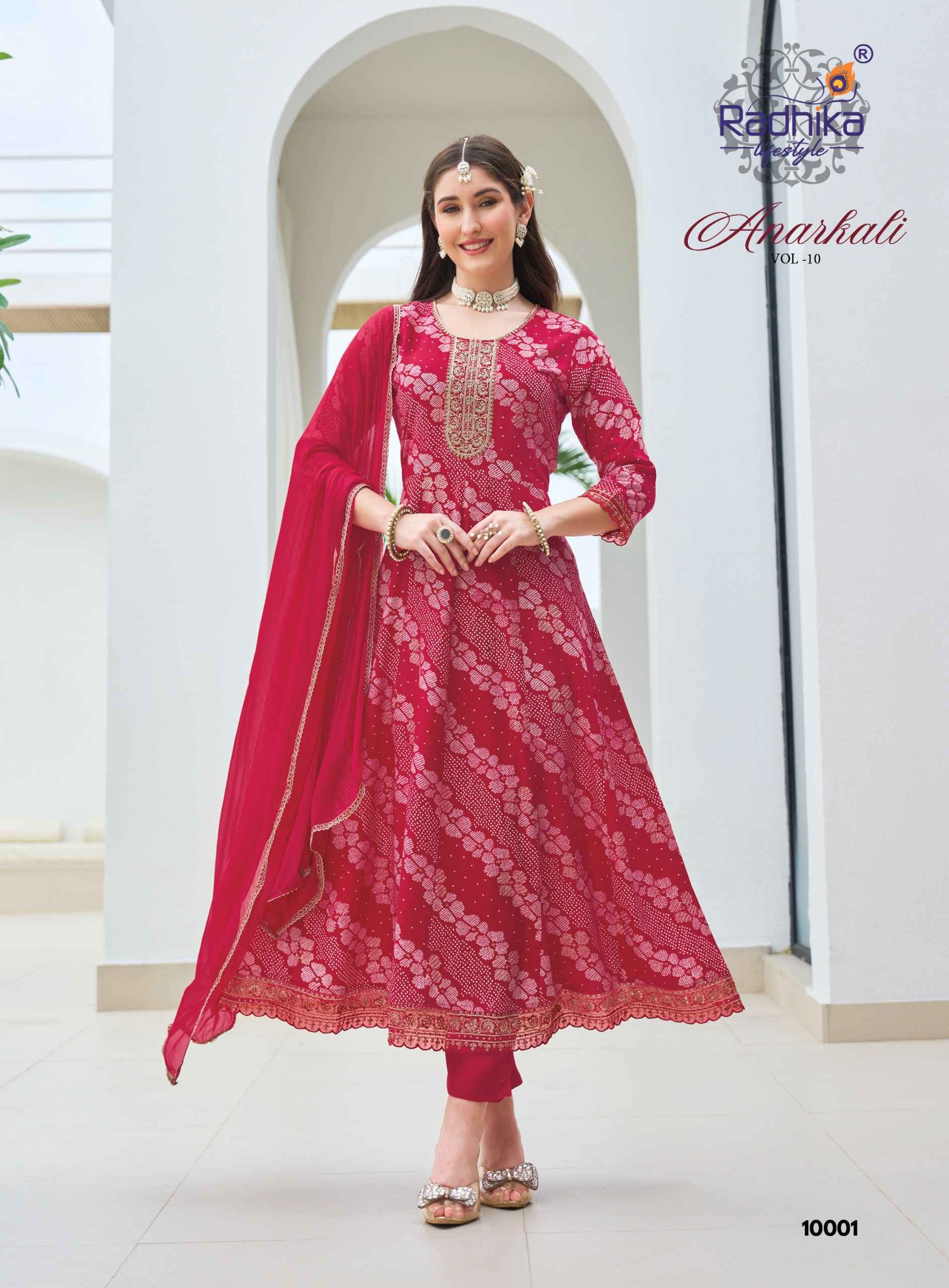 Radhika Lifestyle Anarkali Vol 10 Reyon Kurti Combo 6 pcs Catalog