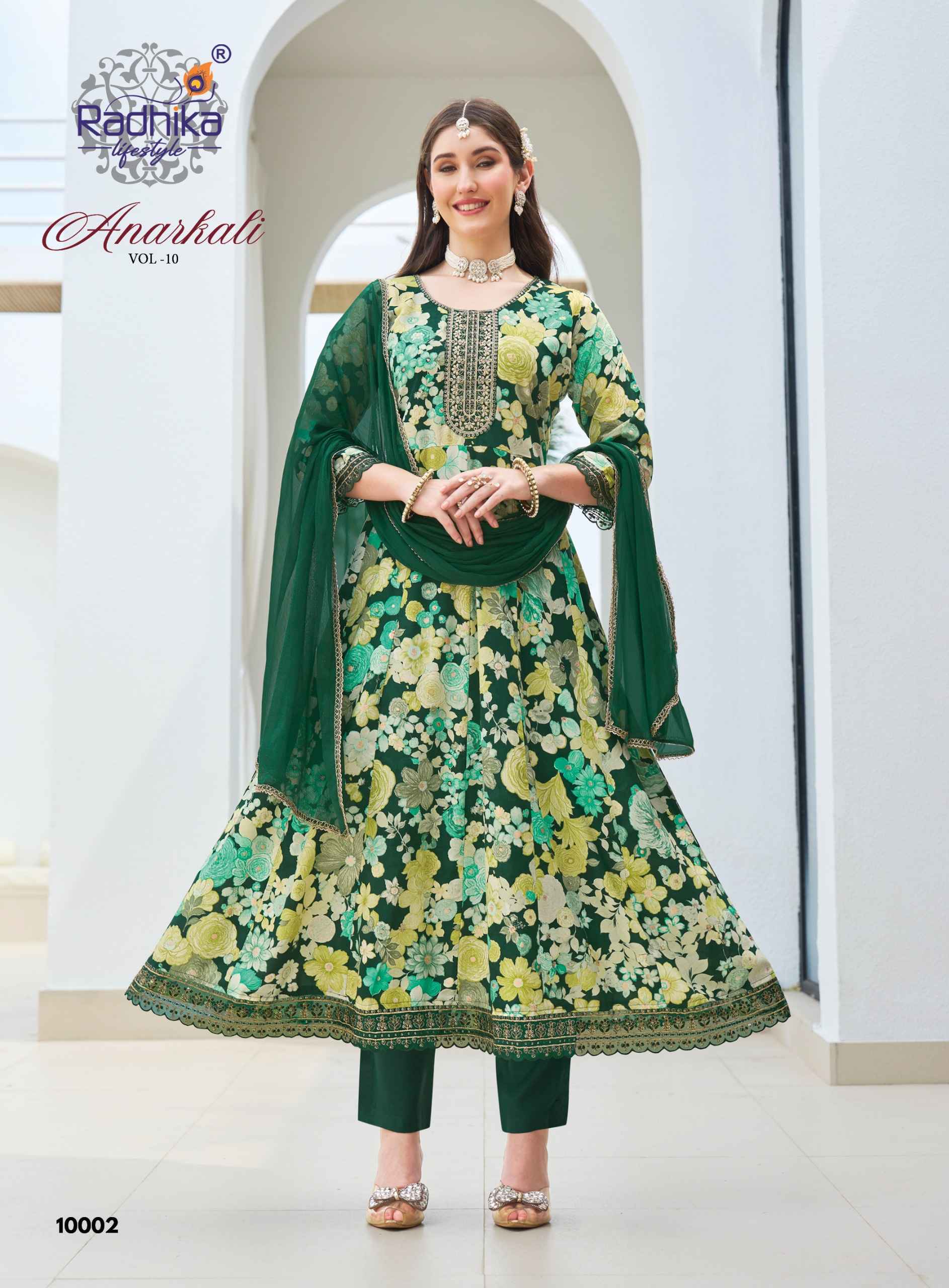 Radhika Lifestyle Anarkali Vol 10 Reyon Kurti Combo 6 pcs Catalog