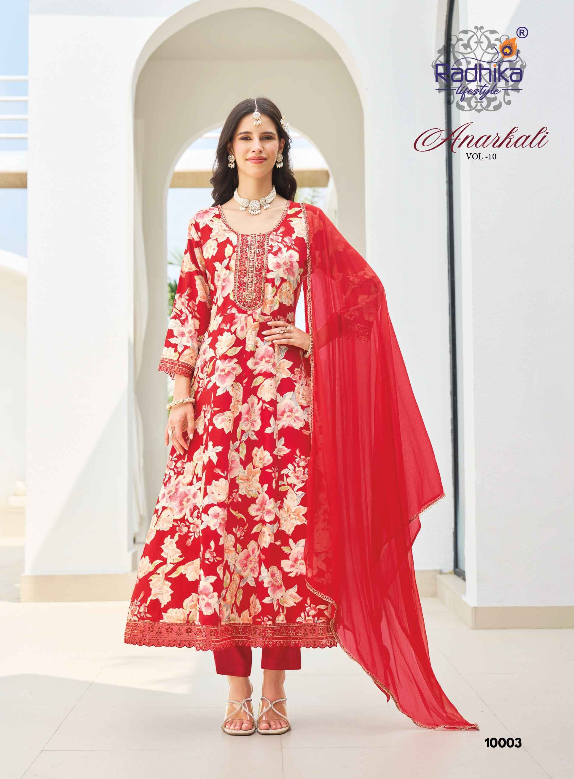 Radhika Lifestyle Anarkali Vol 10 Reyon Kurti Combo 6 pcs Catalog