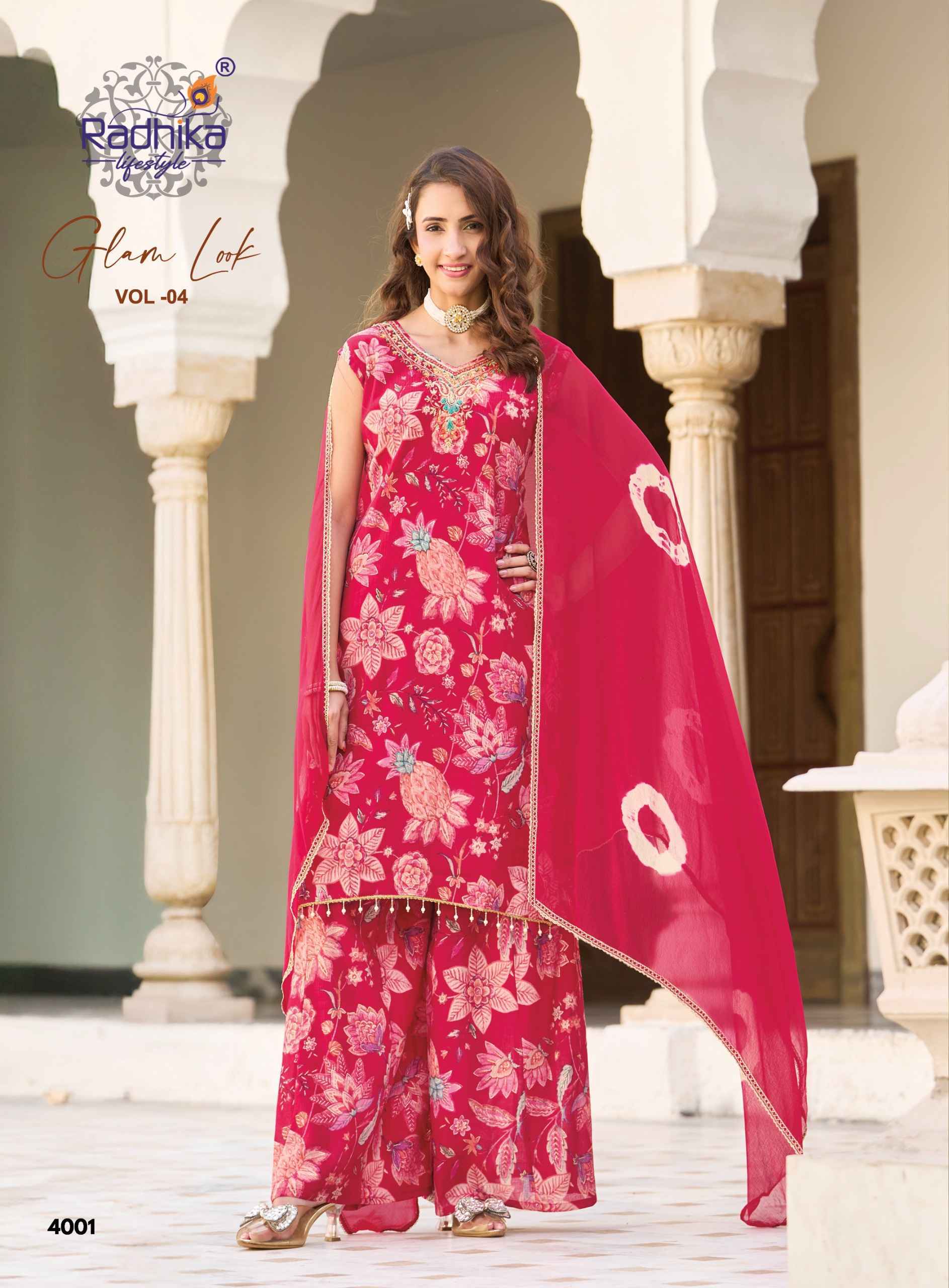 Radhika Lifestyle Glam Look Vol 4 Milano Silk Readymade Suits 6 pcs Catalog