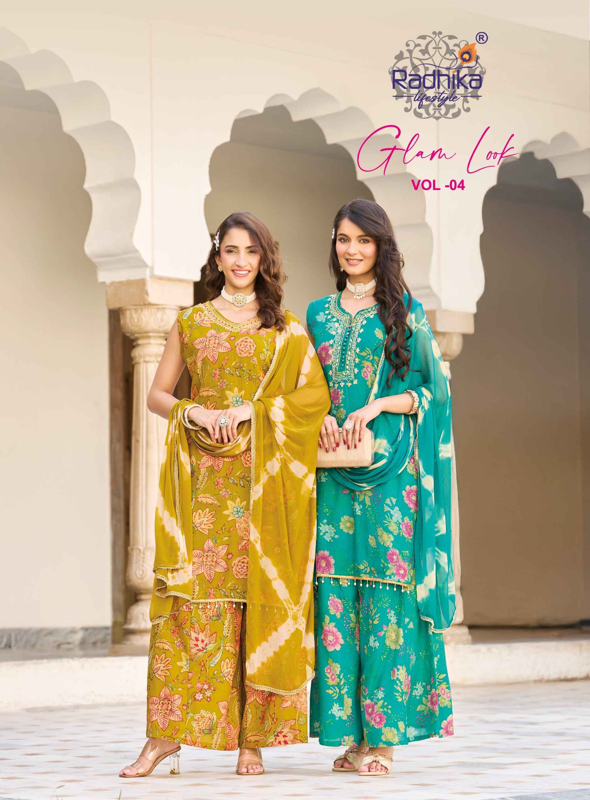 Radhika Lifestyle Glam Look Vol 4 Milano Silk Readymade Suits 6 pcs Catalog