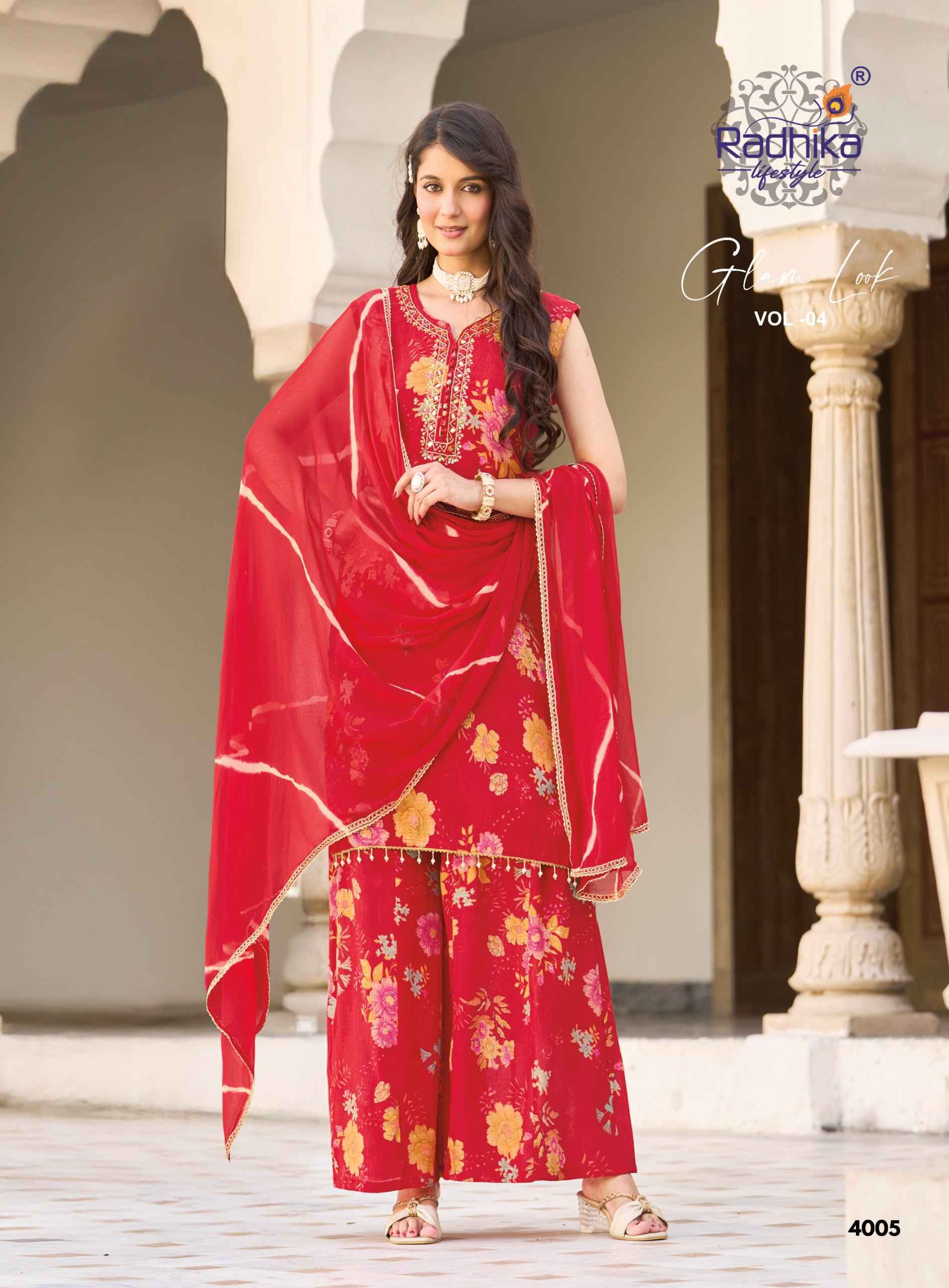 Radhika Lifestyle Glam Look Vol 4 Milano Silk Readymade Suits 6 pcs Catalog