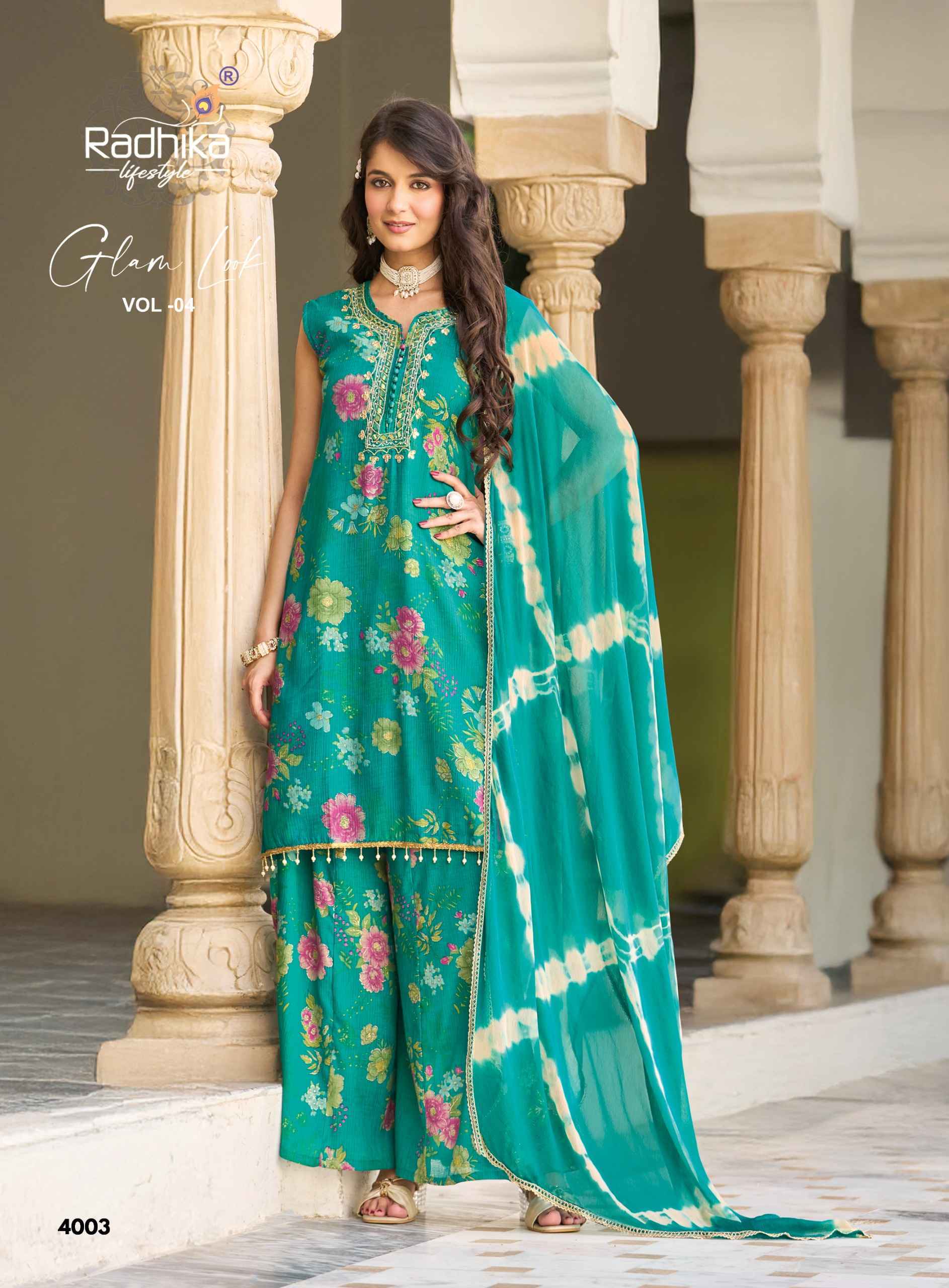 Radhika Lifestyle Glam Look Vol 4 Milano Silk Readymade Suits 6 pcs Catalog