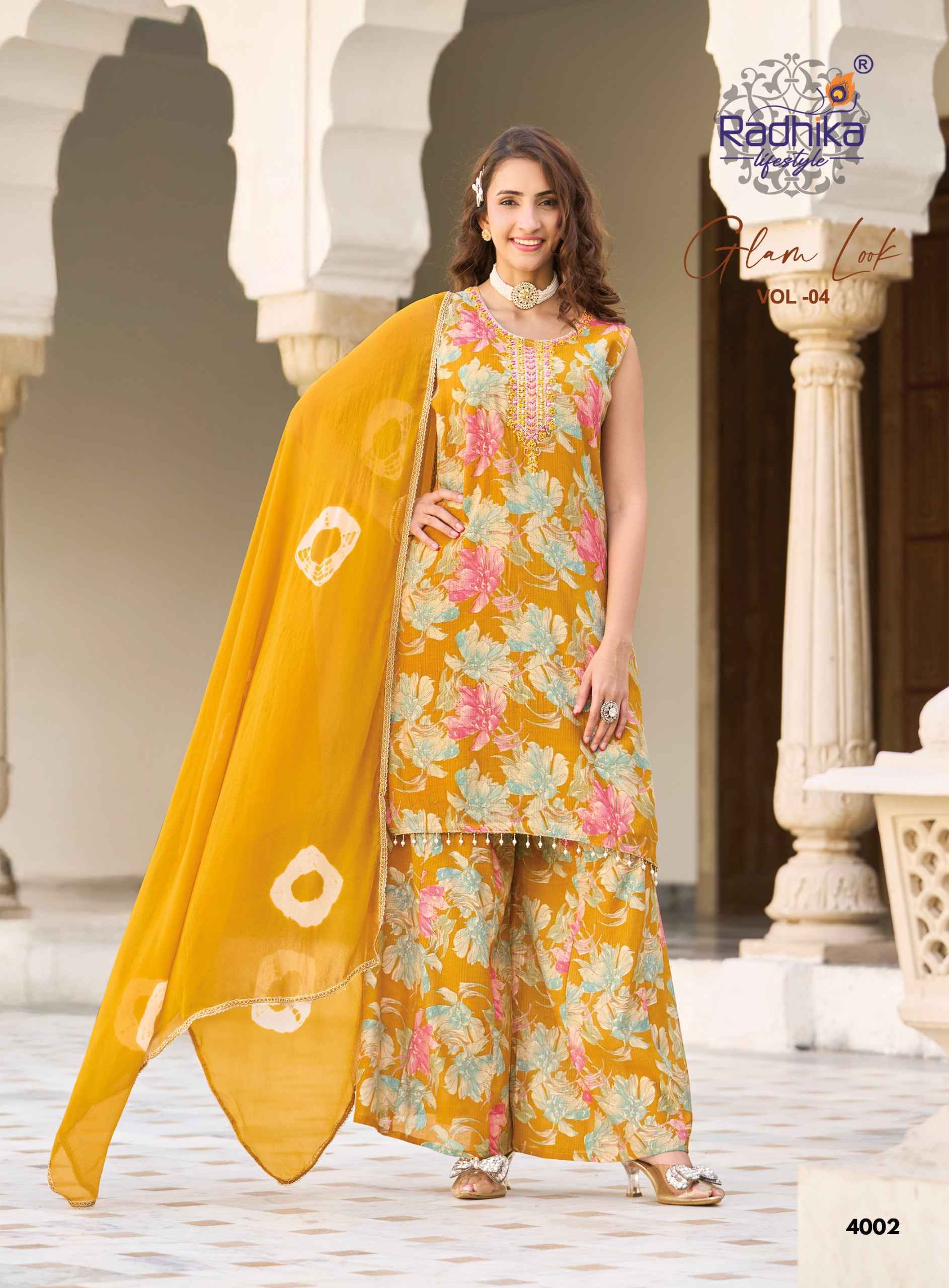 Radhika Lifestyle Glam Look Vol 4 Milano Silk Readymade Suits 6 pcs Catalog