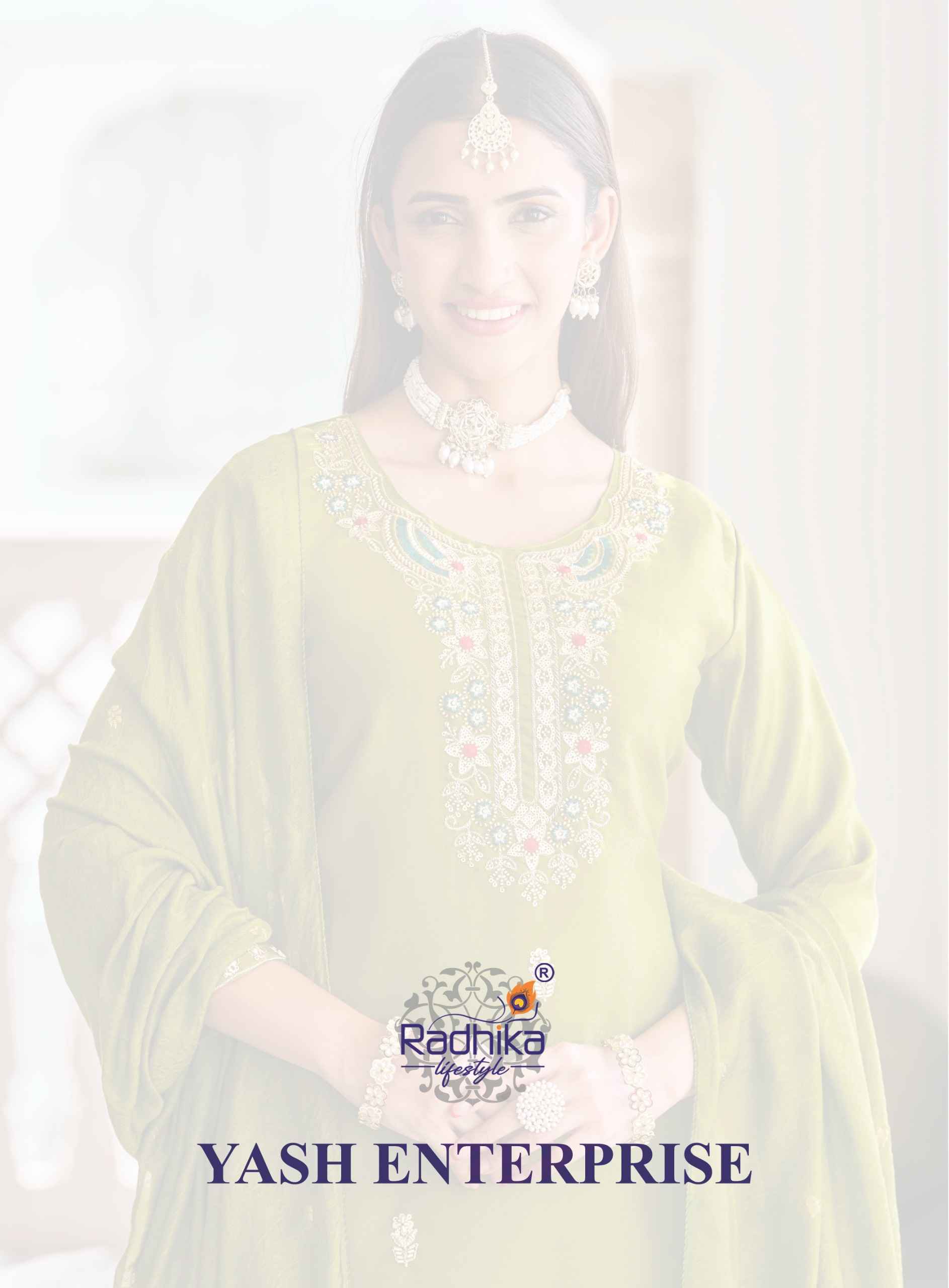 Radhika Lifestyle Priyanshi Vol 1 Roman Glass Silk Kurti Combo 6 pcs Catalog