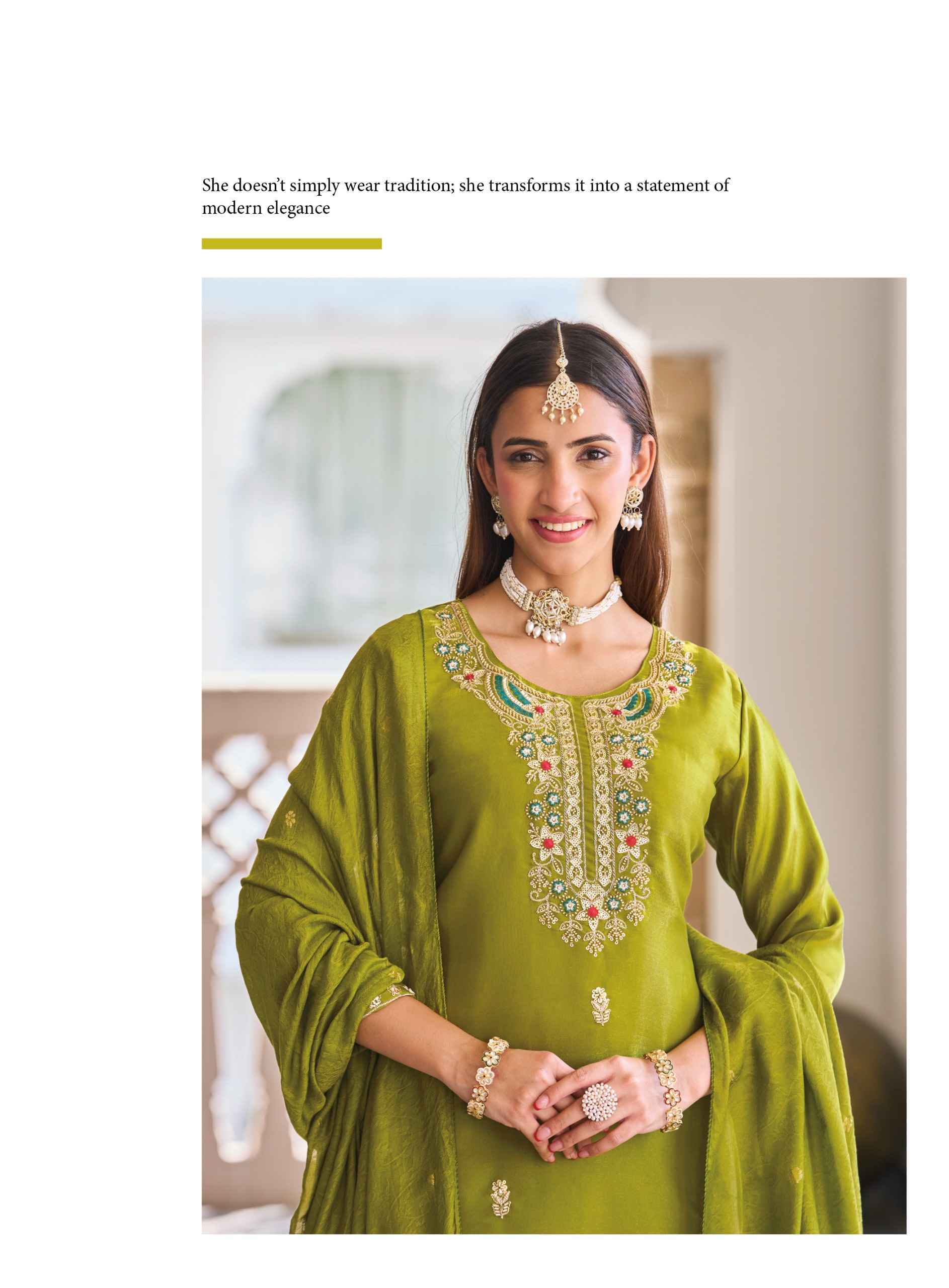 Radhika Lifestyle Priyanshi Vol 1 Roman Glass Silk Kurti Combo 6 pcs Catalog
