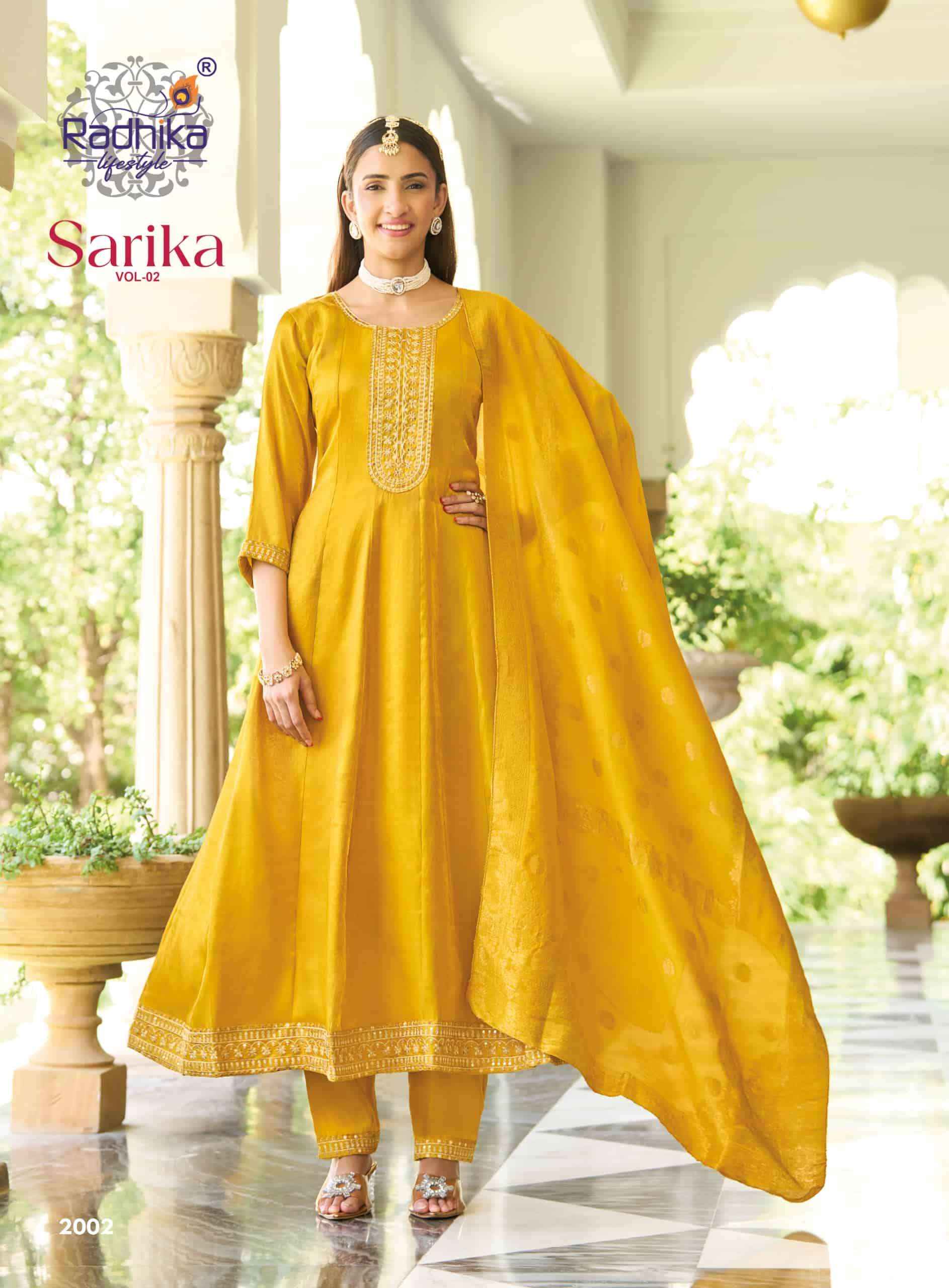 Radhika Lifestyle Sarika Vol 2 Roman Silk Anarkali Suits 7Pcs Catalog  | factory direct wholesale clothing india online