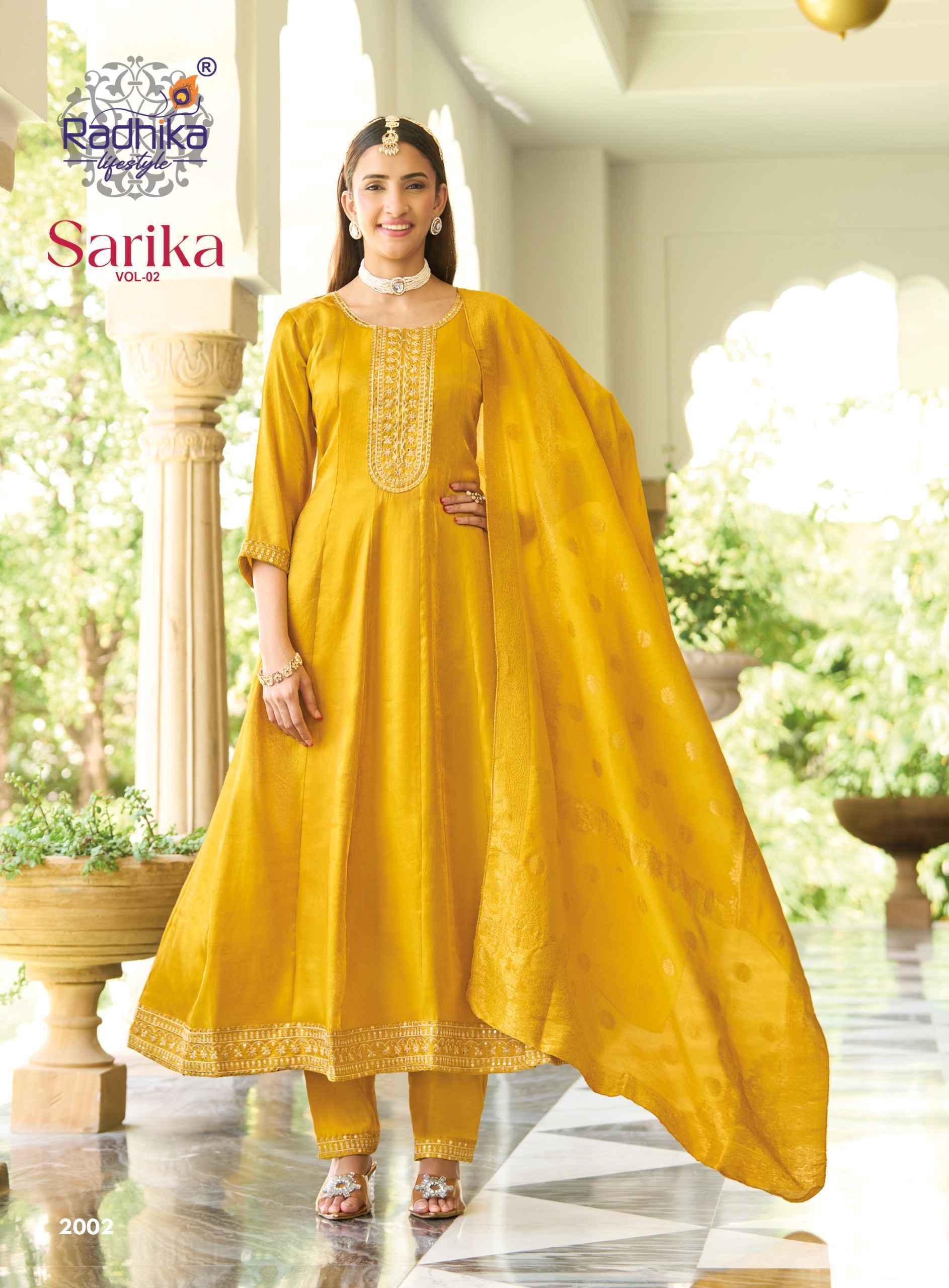 Radhika Lifestyle Sarika Vol 2 Roman Silk Kurti Comb 7 pcs Catalogue