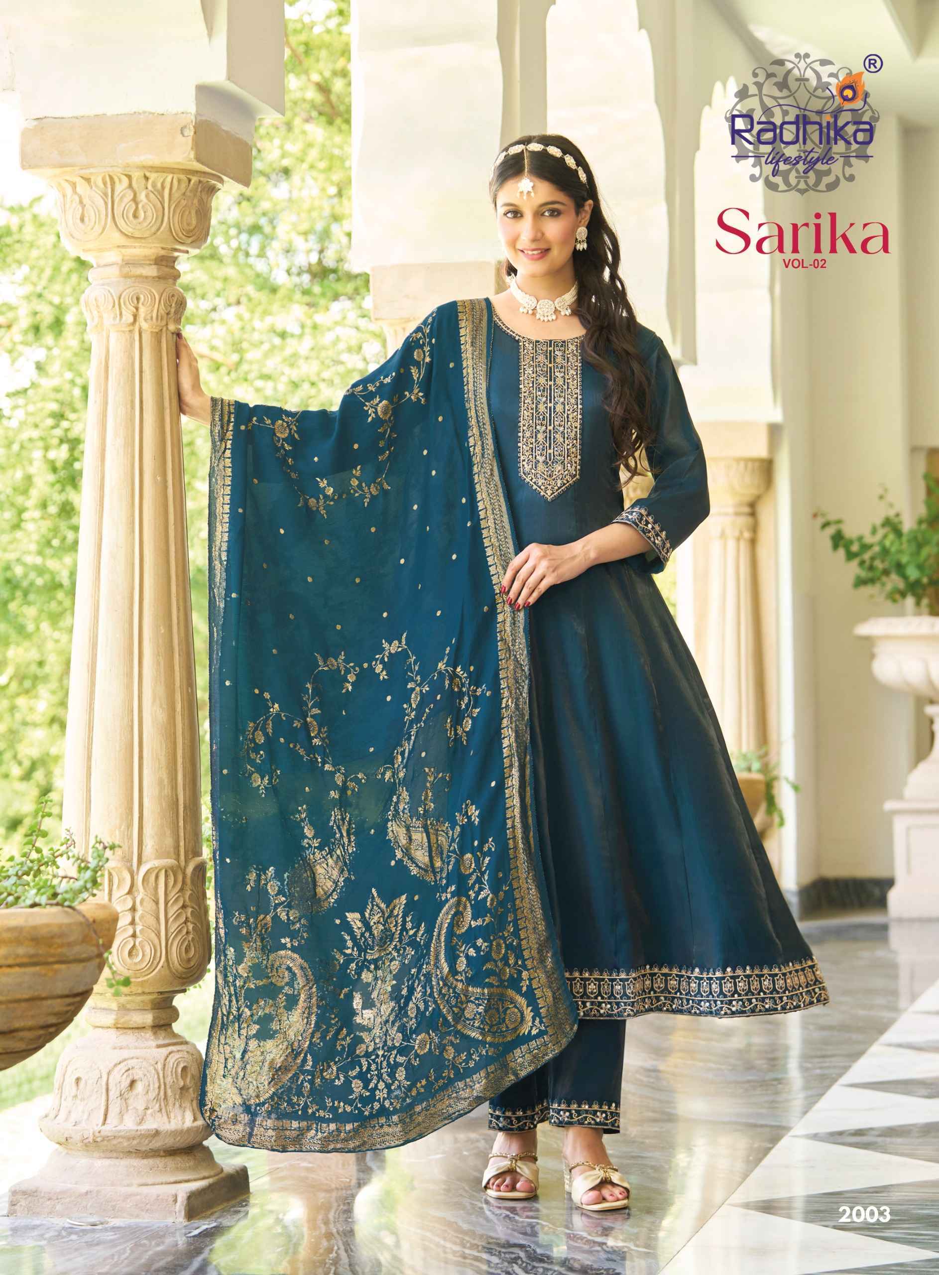 Radhika Lifestyle Sarika Vol 2 Roman Silk Kurti Comb 7 pcs Catalogue