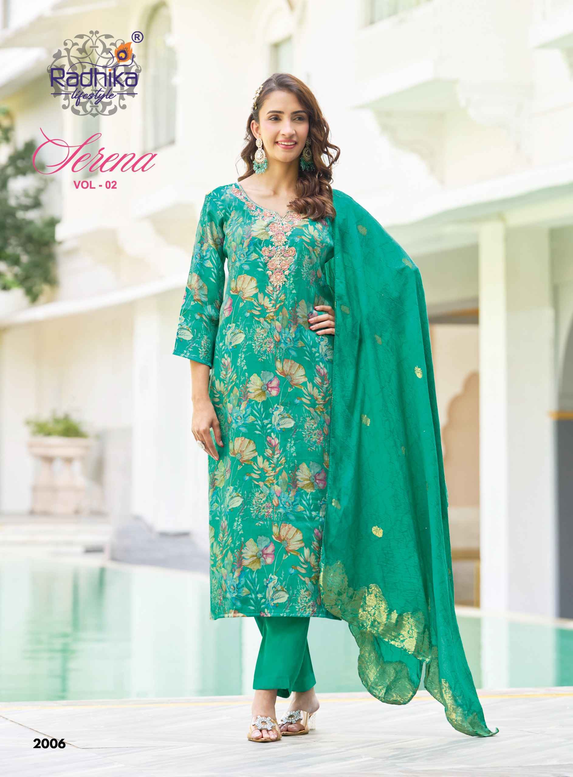 Radhika Lifestyle Serena Vol 2 Roman Glass Readymade Suits 6 pcs Catalog