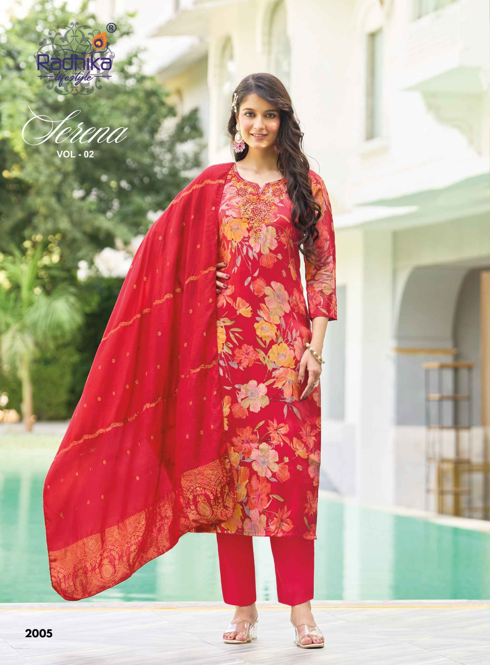 Radhika Lifestyle Serena Vol 2 Roman Glass Readymade Suits 6 pcs Catalog