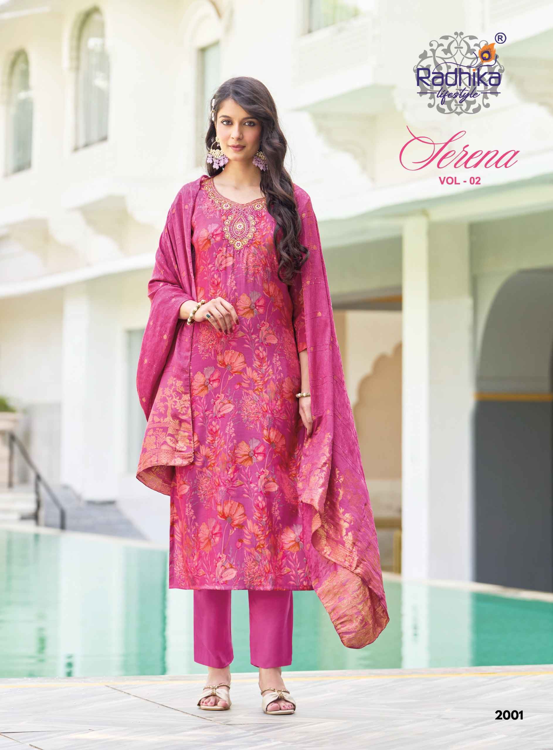 Radhika Lifestyle Serena Vol 2 Roman Glass Readymade Suits 6 pcs Catalog