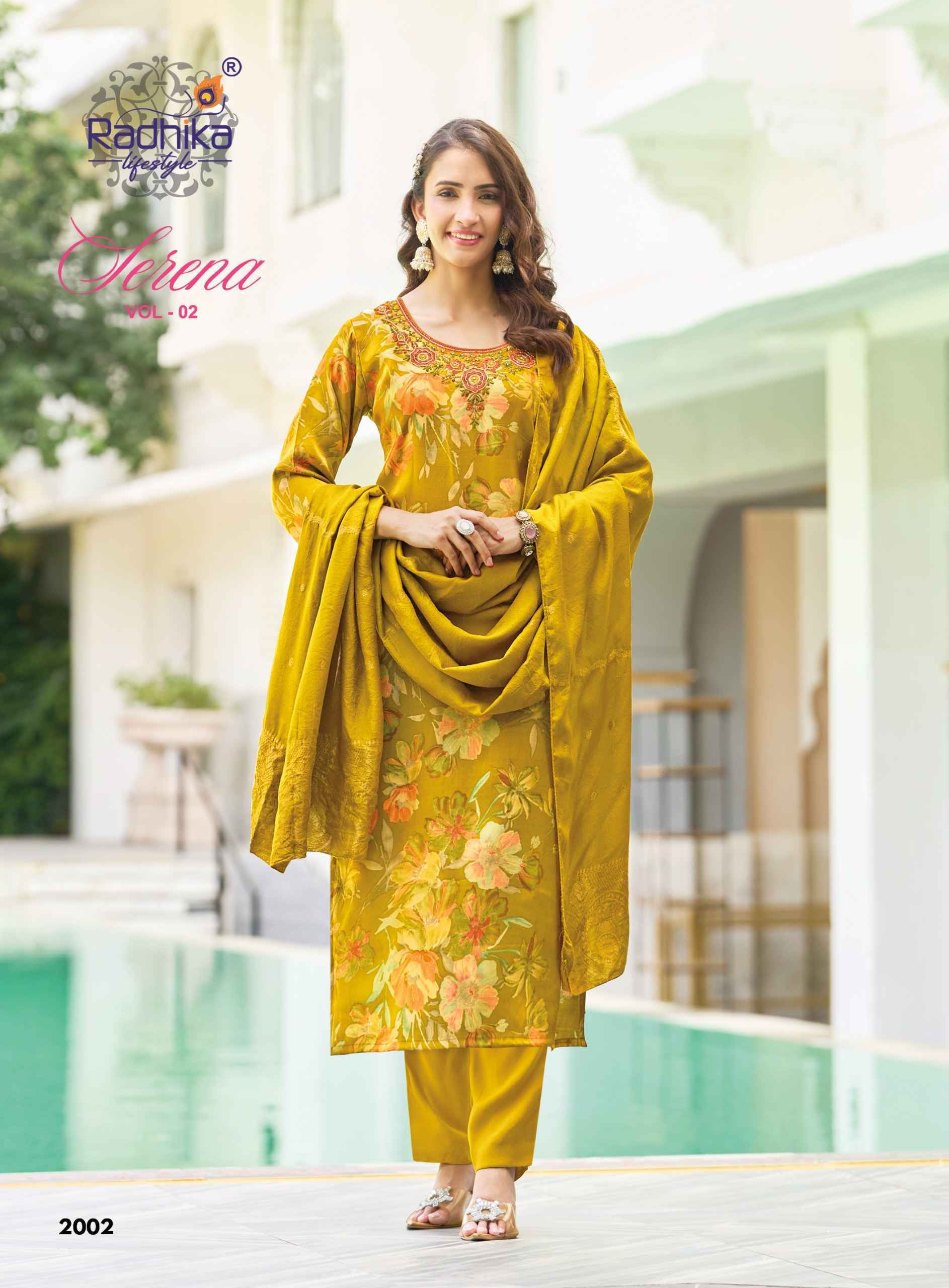 Radhika Lifestyle Serena Vol 2 Roman Glass Readymade Suits 6 pcs Catalog