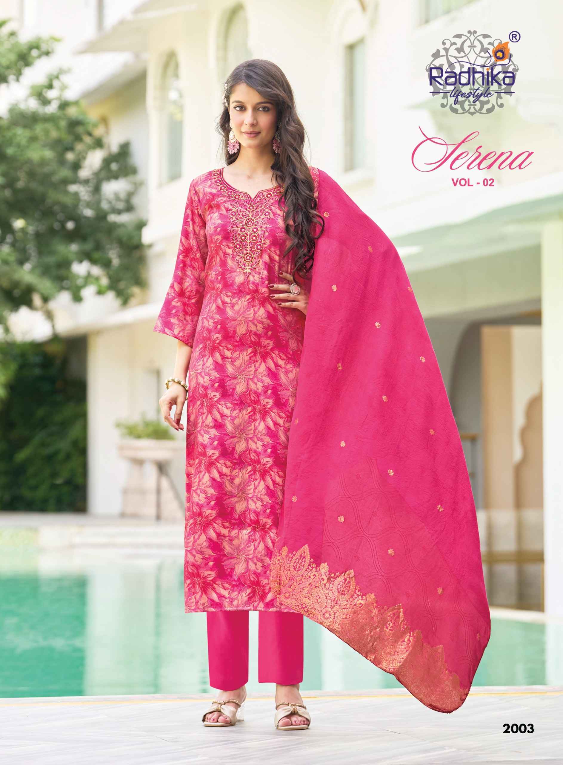 Radhika Lifestyle Serena Vol 2 Roman Glass Readymade Suits 6 pcs Catalog