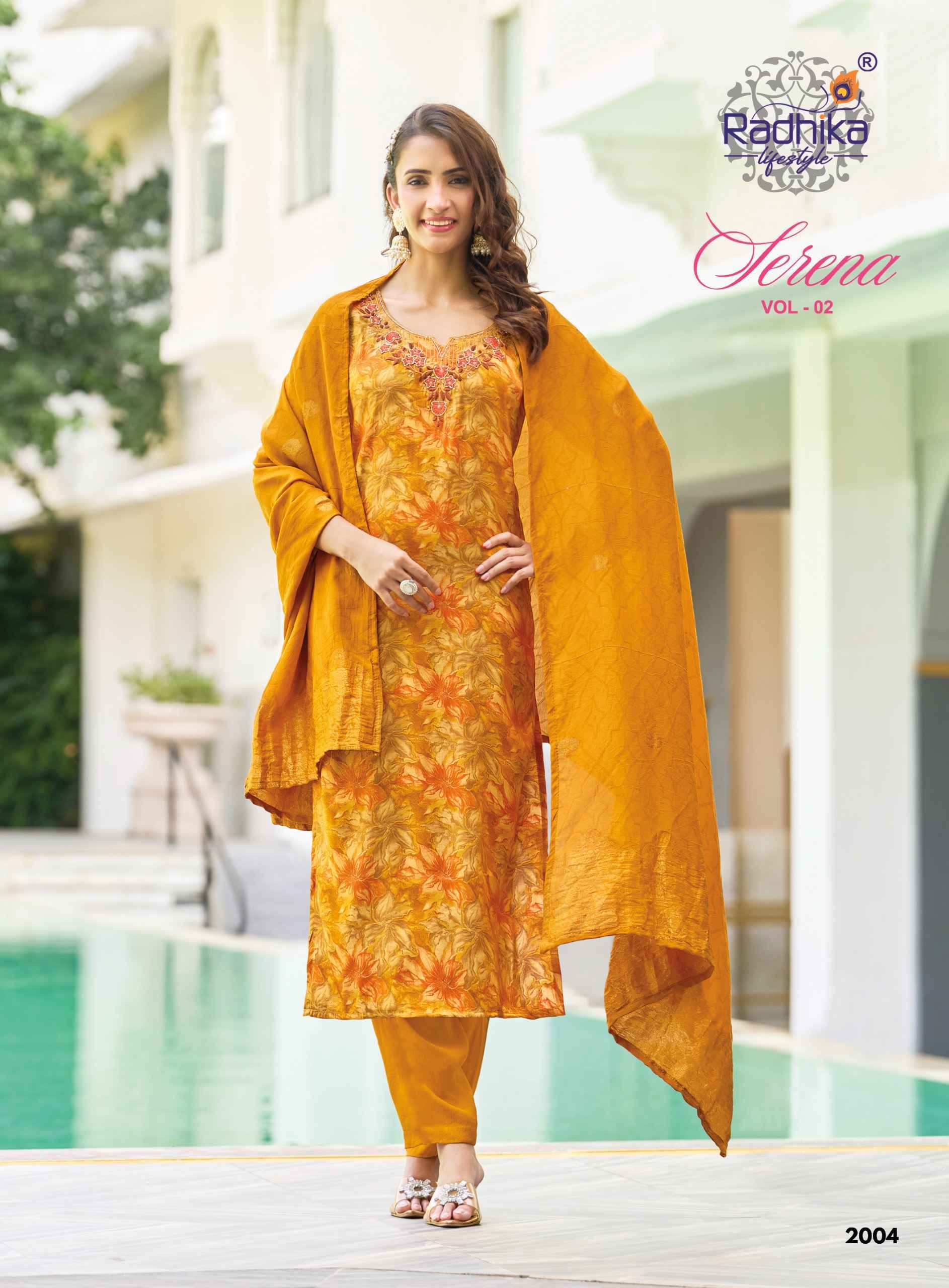 Radhika Lifestyle Serena Vol 2 Roman Glass Readymade Suits 6 pcs Catalog