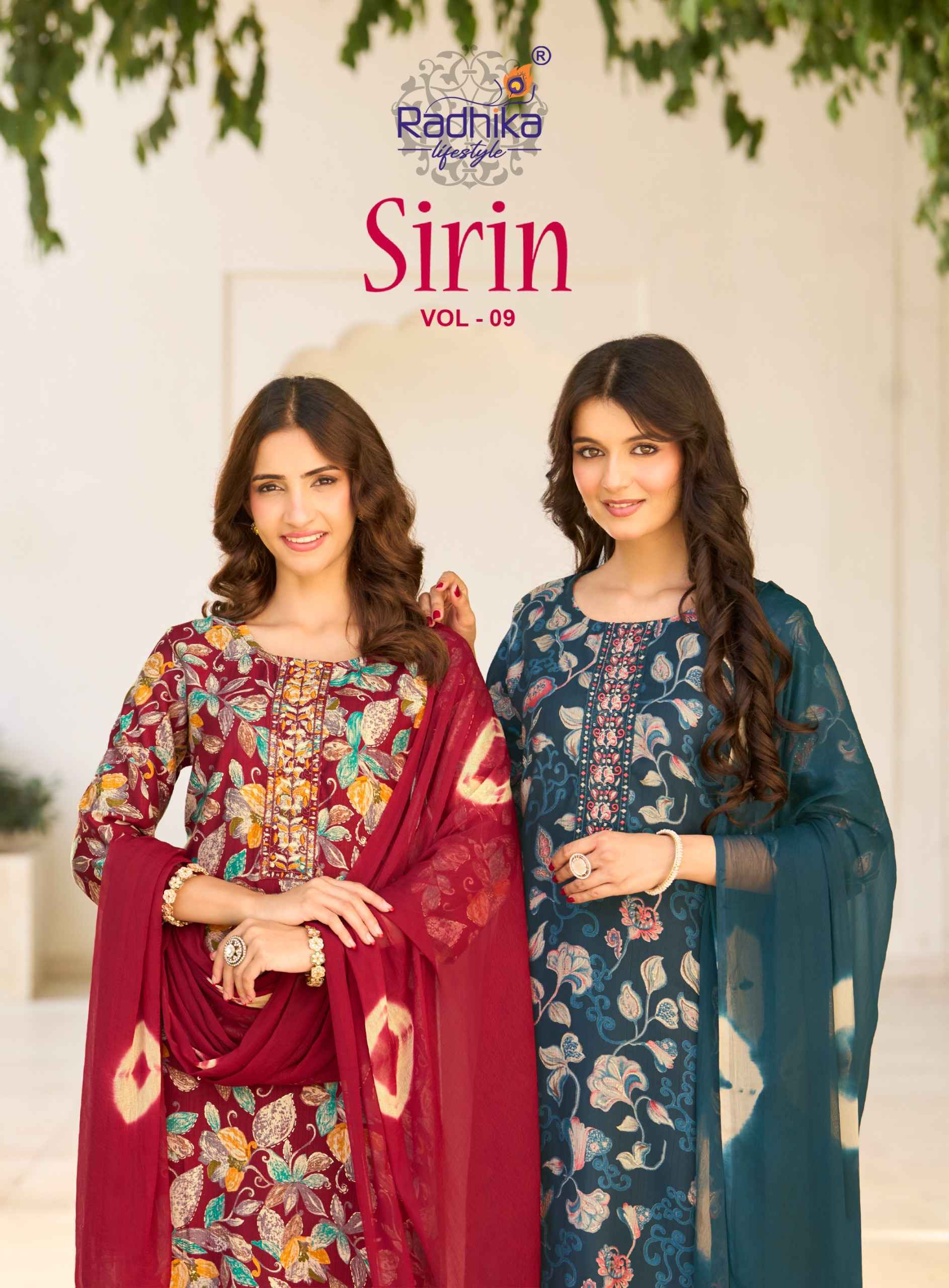 Radhika Lifestyle Sirin Vol 9 Vertican Foil Readymade Suits 8 pcs Catalog