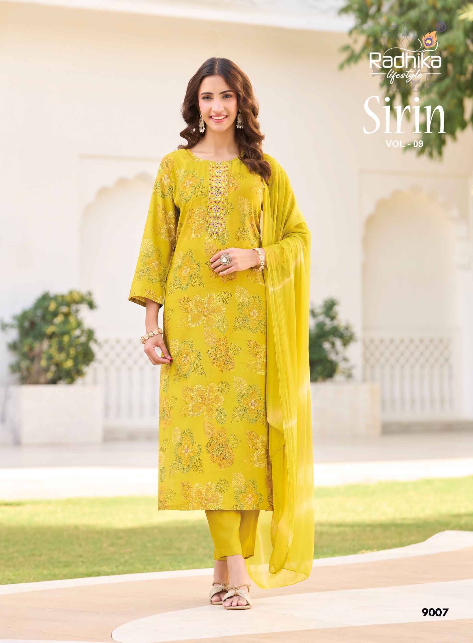 Radhika Lifestyle Sirin Vol 9 Vertican Foil Readymade Suits 8 pcs Catalog