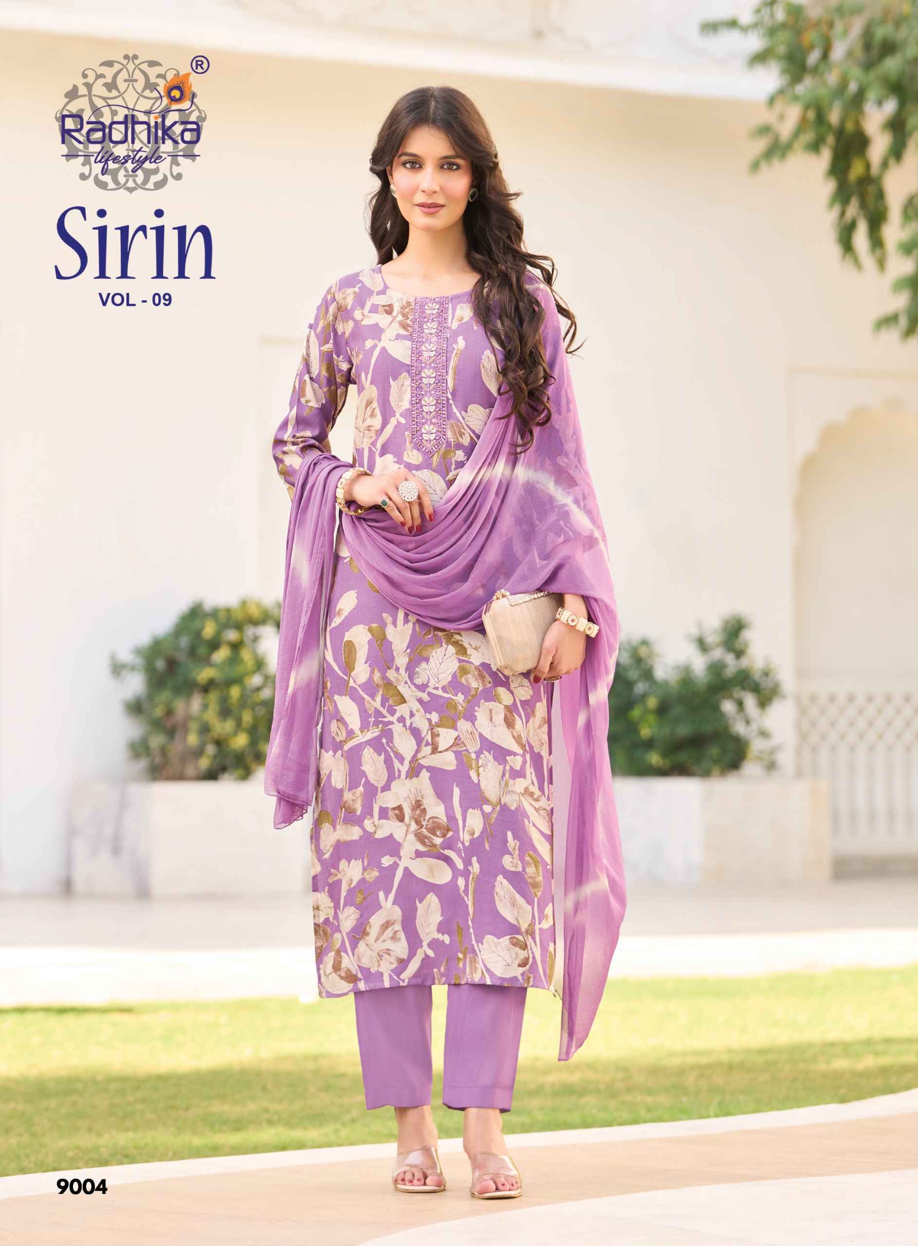 Radhika Lifestyle Sirin Vol 9 Vertican Foil Readymade Suits 8 pcs Catalog