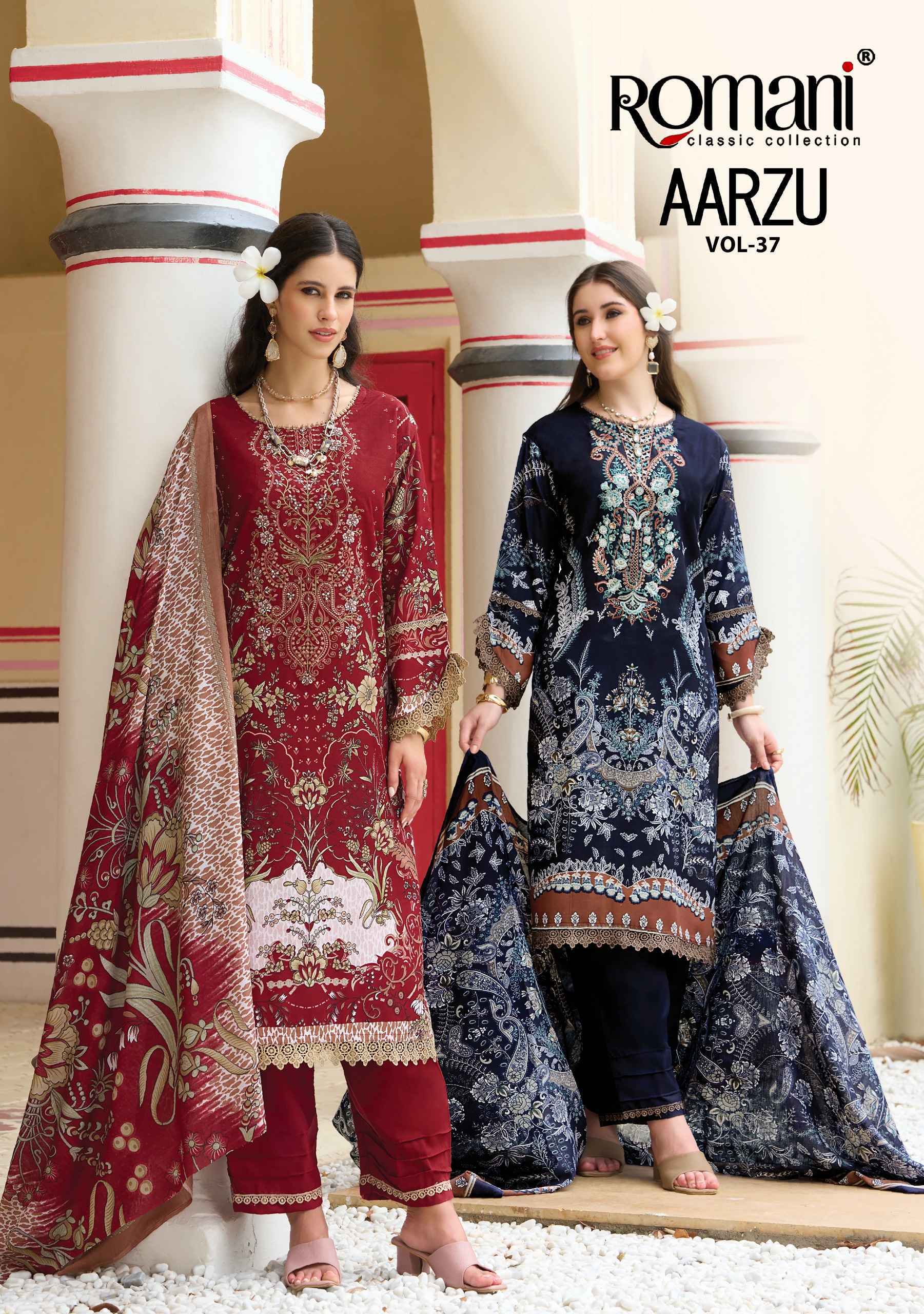 Romani Aarzu Vol 37 Cotton Dress Material 8 pcs Catalog | Wholesale Market Surat