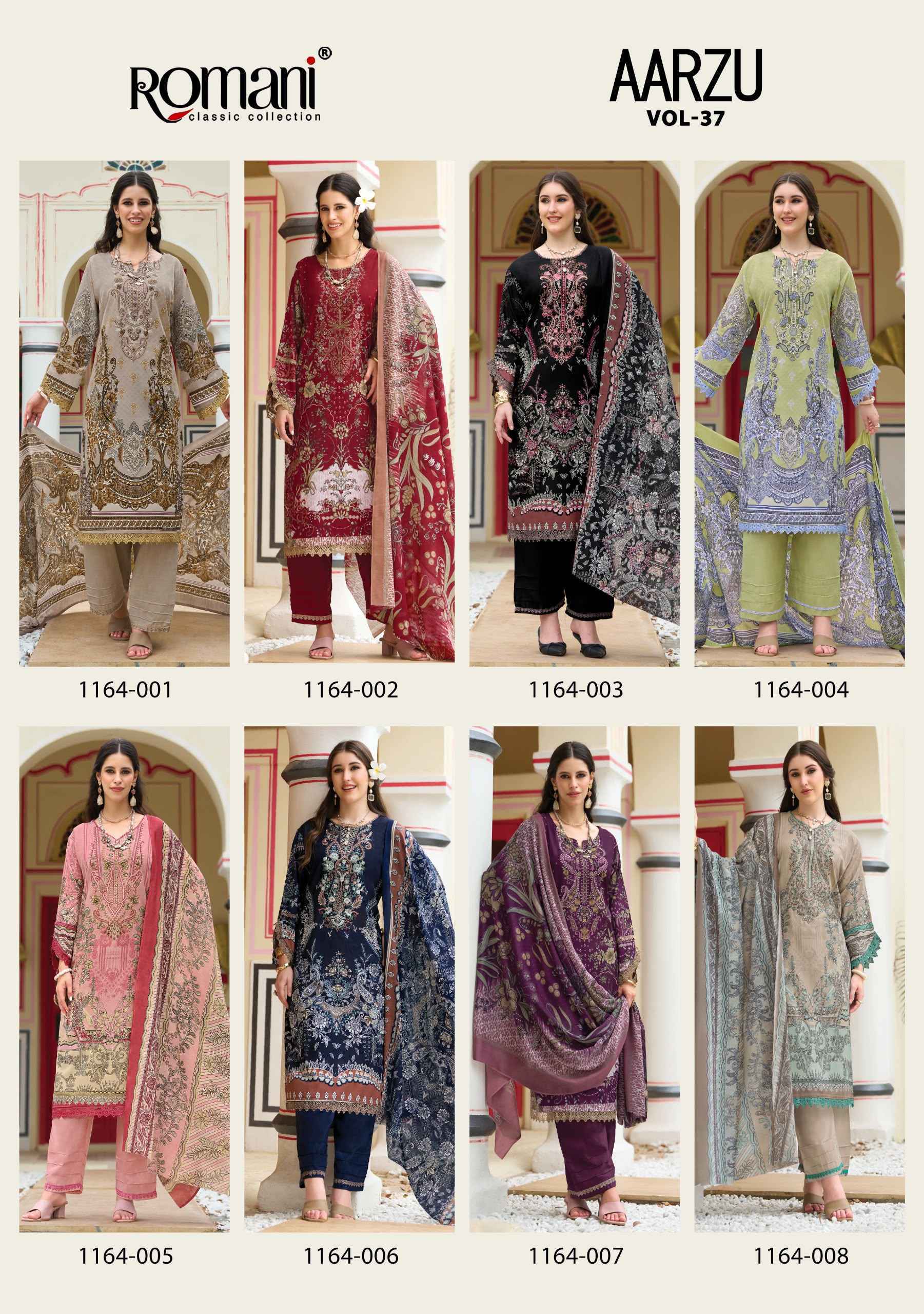 Romani Aarzu Vol 37 Cotton Dress Material 8 pcs Catalog | Wholesale Market Surat