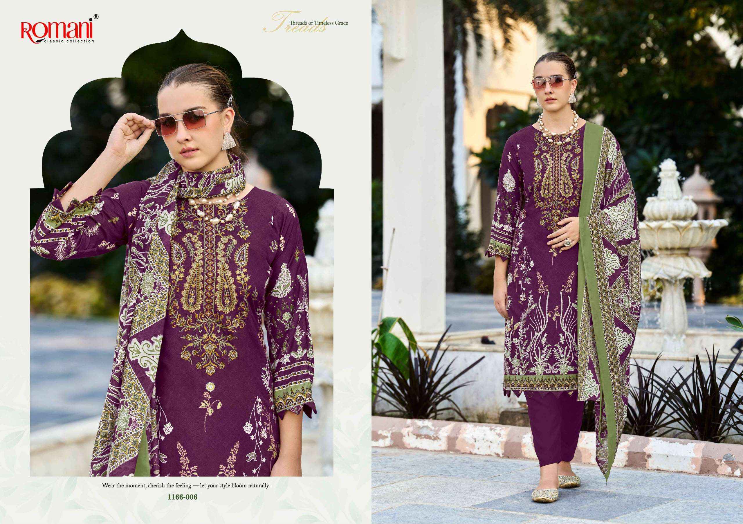 Romani Needle Wonder Vol 17 Cotton Dress Material 8 pcs Catalog | Surat Wholesale Market