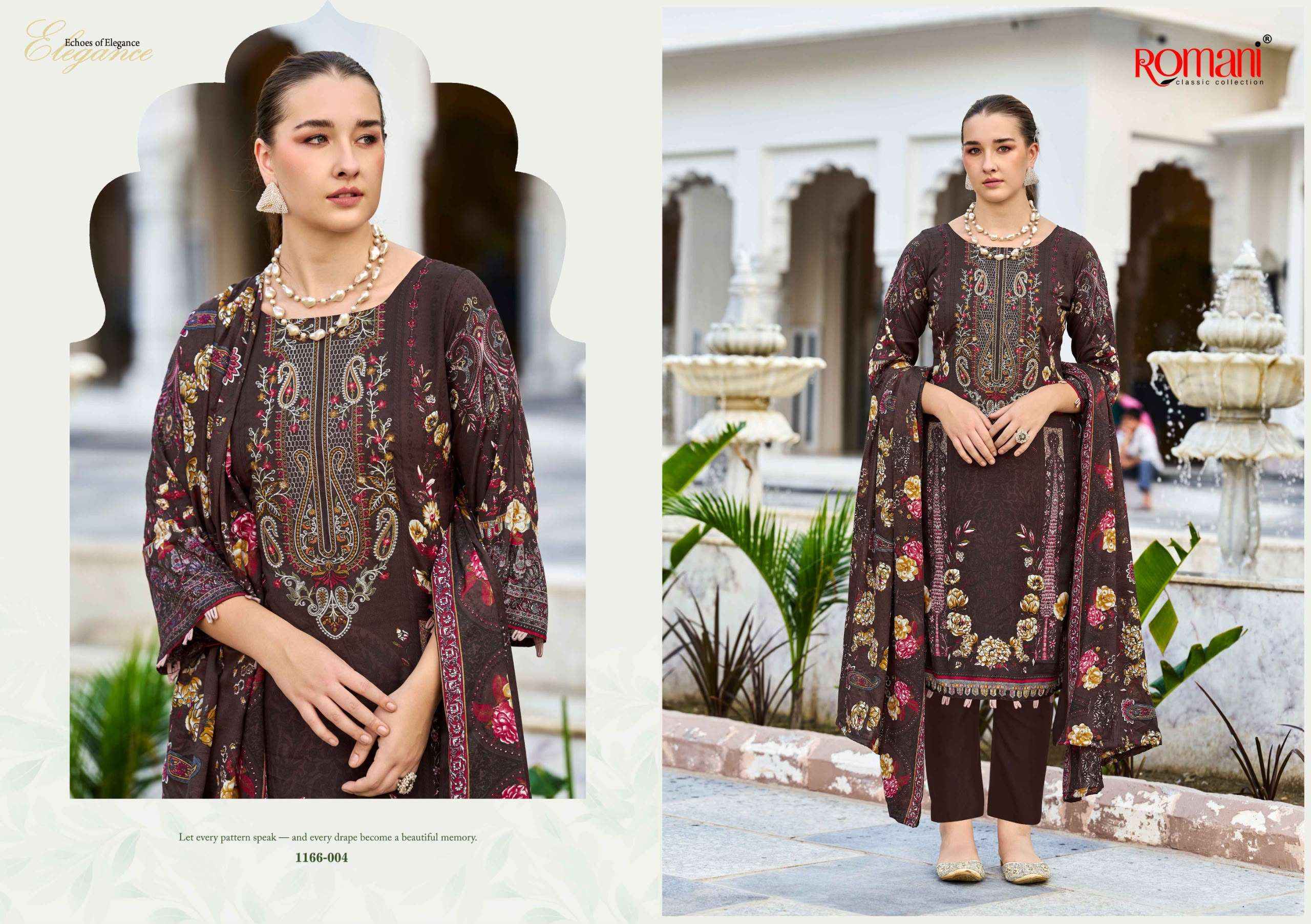 Romani Needle Wonder Vol 17 Cotton Dress Material 8 pcs Catalog | Surat Wholesale Market