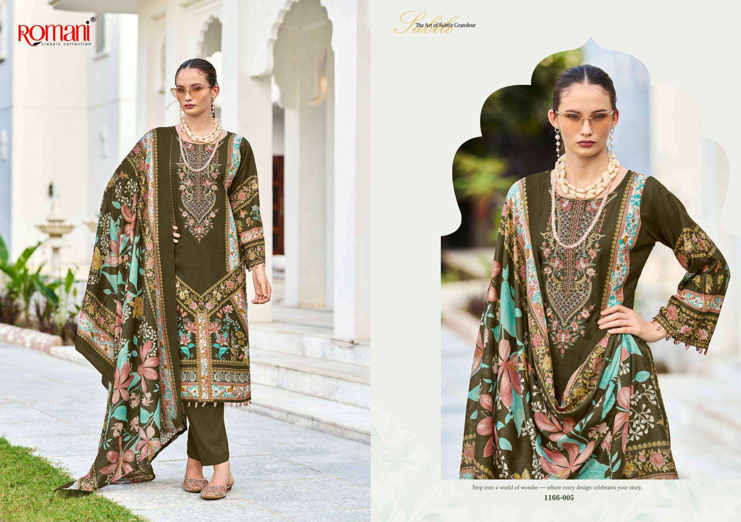 Romani Needle Wonder Vol 17 Cotton Dress Material 8 pcs Catalog | Surat Wholesale Market