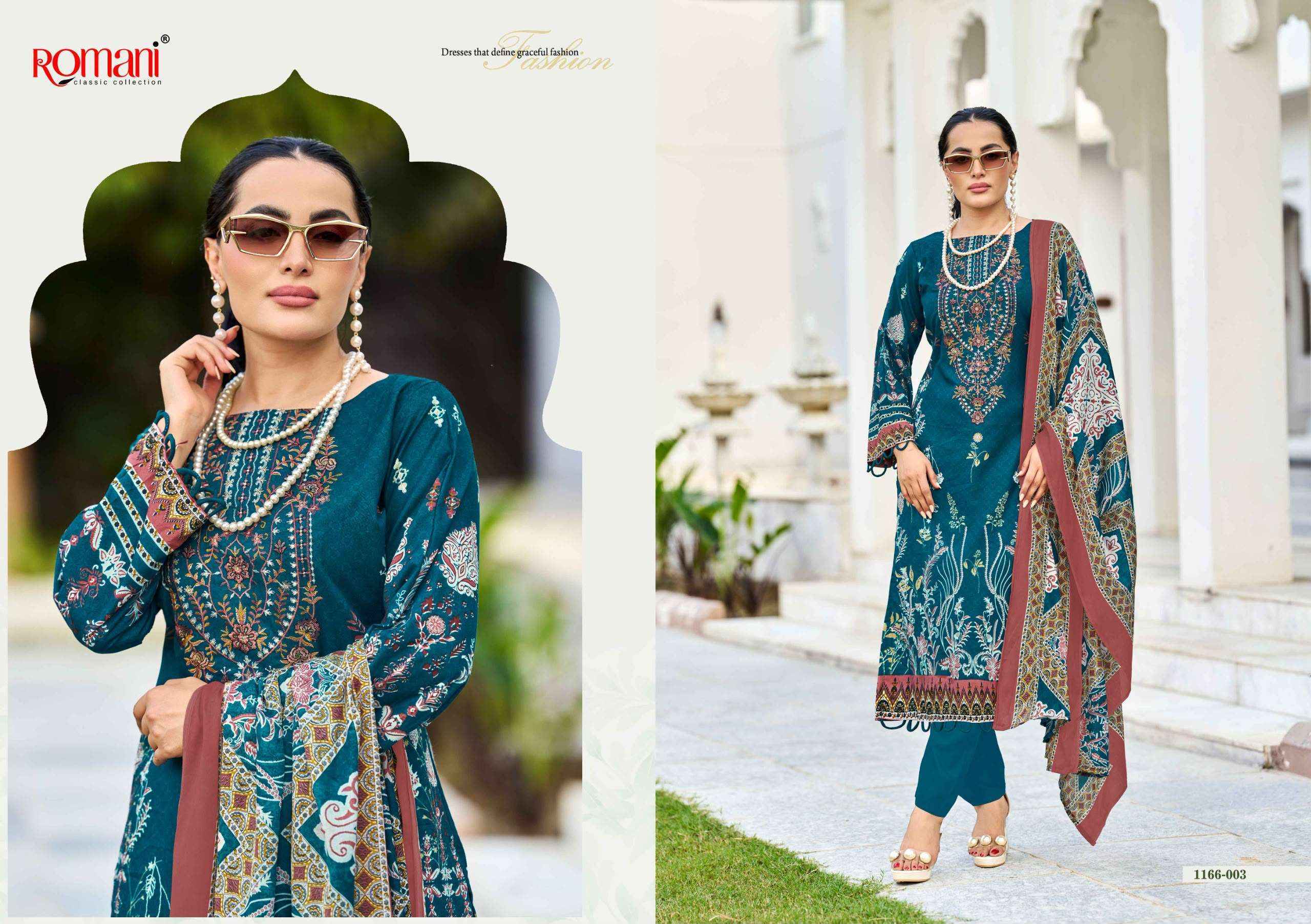 Romani Needle Wonder Vol 17 Cotton Dress Material 8 pcs Catalog | Surat Wholesale Market