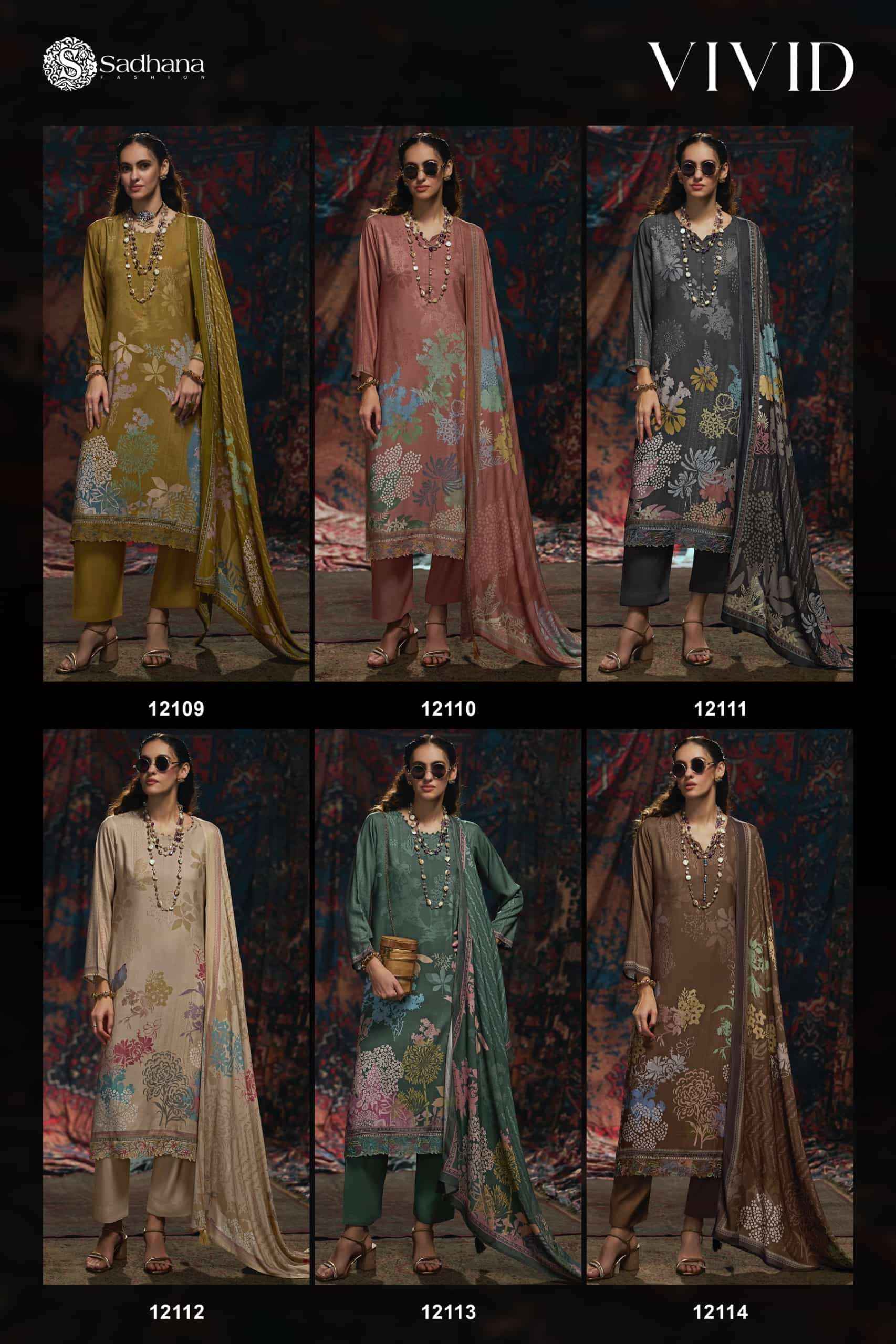 Sadhana Fashion Vivid Pashmina Salwar Suit 6 Pcs Catalog | Wholesale Dealer