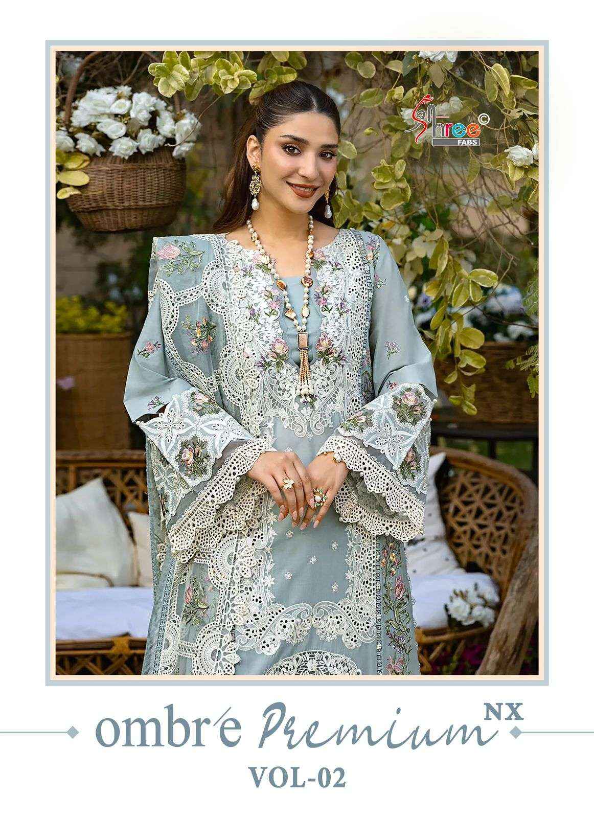 Shree Fabs Ombre Premium Vol 2 Nx Pure Cotton Pakistani Suits 5 Pcs Catalog