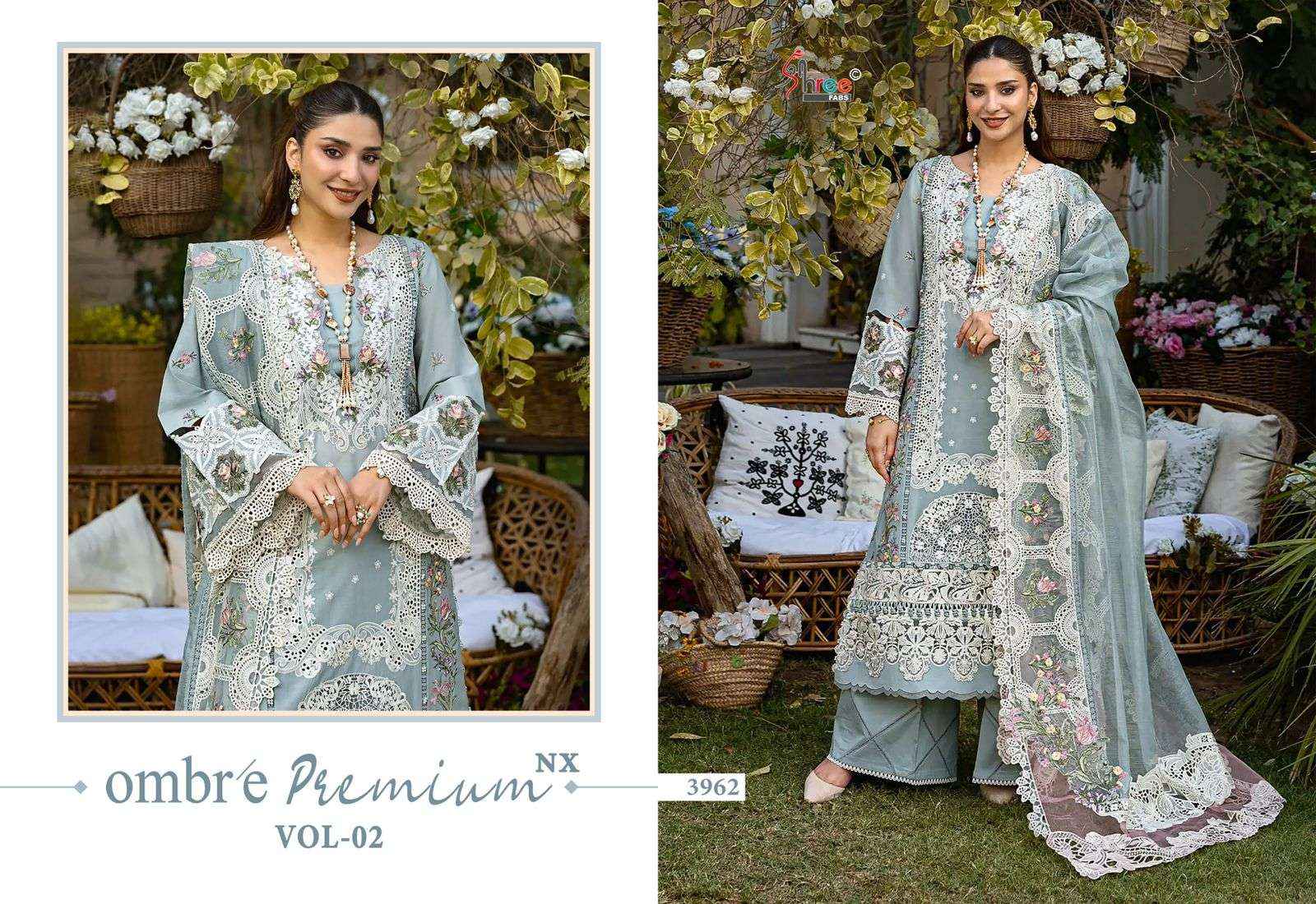 Shree Fabs Ombre Premium Vol 2 Nx Pure Cotton Pakistani Suits 5 Pcs Catalog