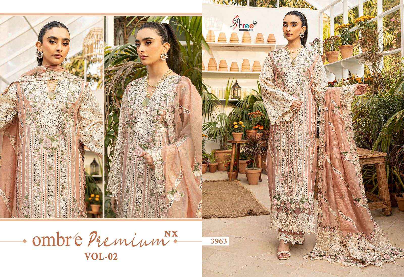 Shree Fabs Ombre Premium Vol 2 Nx Pure Cotton Pakistani Suits 5 Pcs Catalog