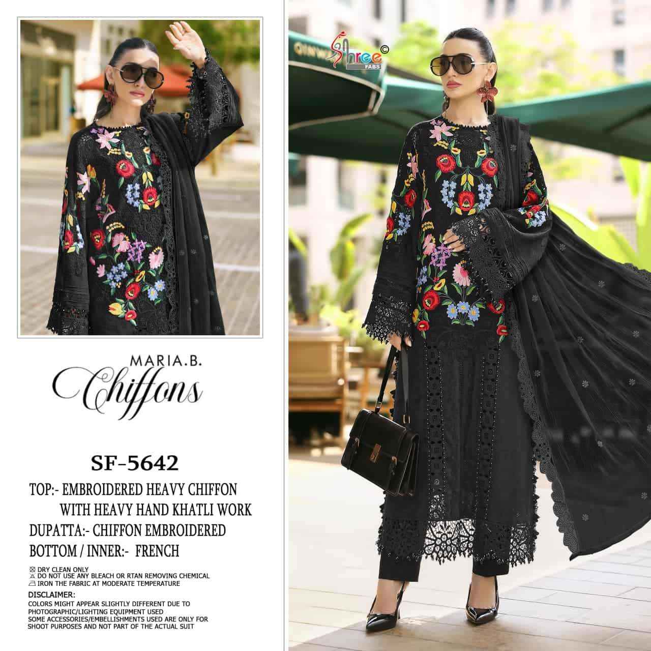 Shree Fabs Sf 5642 Abcd Heavy Chiffon Pakistani Dress 2 Pcs Catalog 